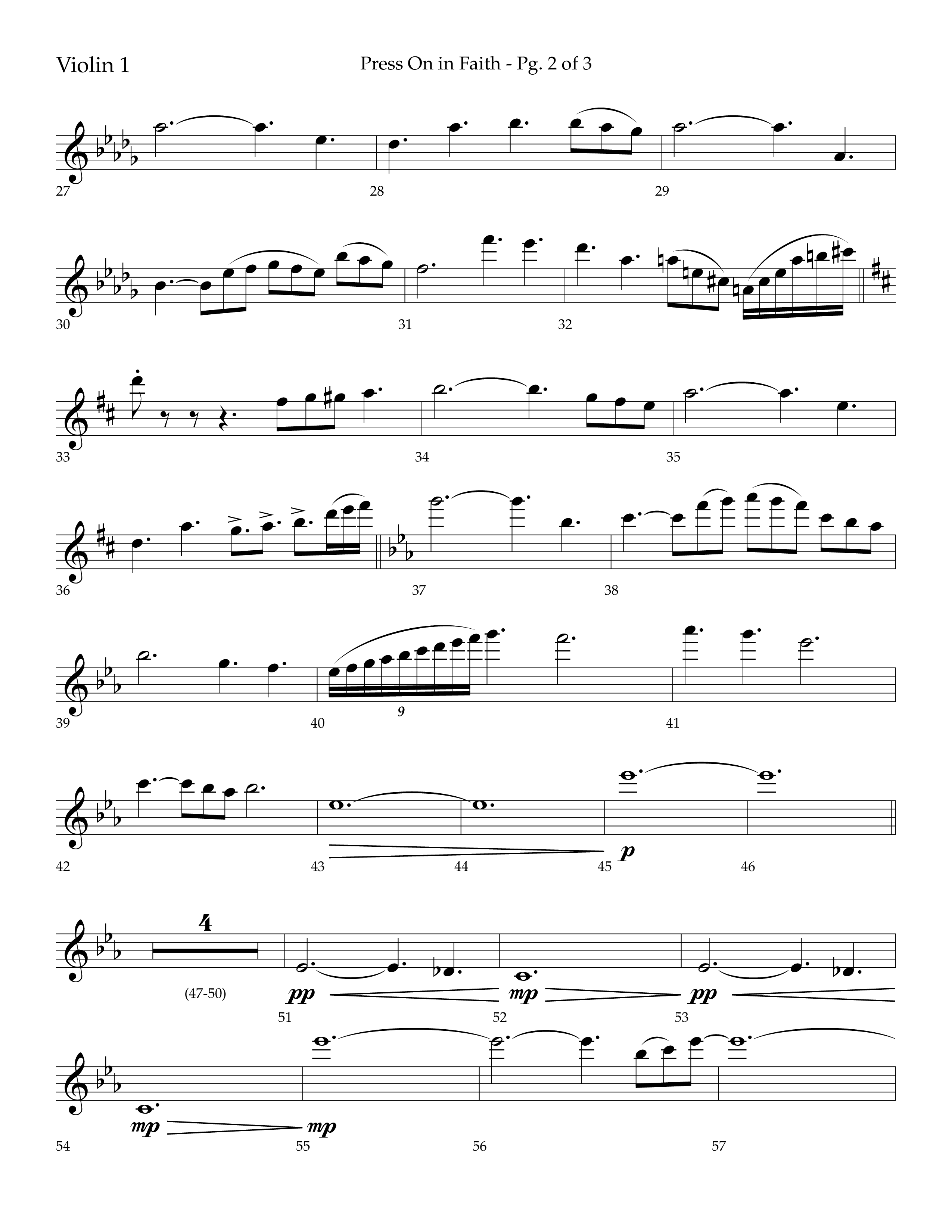 Press On In Faith with We’ve Come This Far By Faith Choral Anthem SATB Violin 1 (Lifeway Choral / Orch. Bradley Knight)