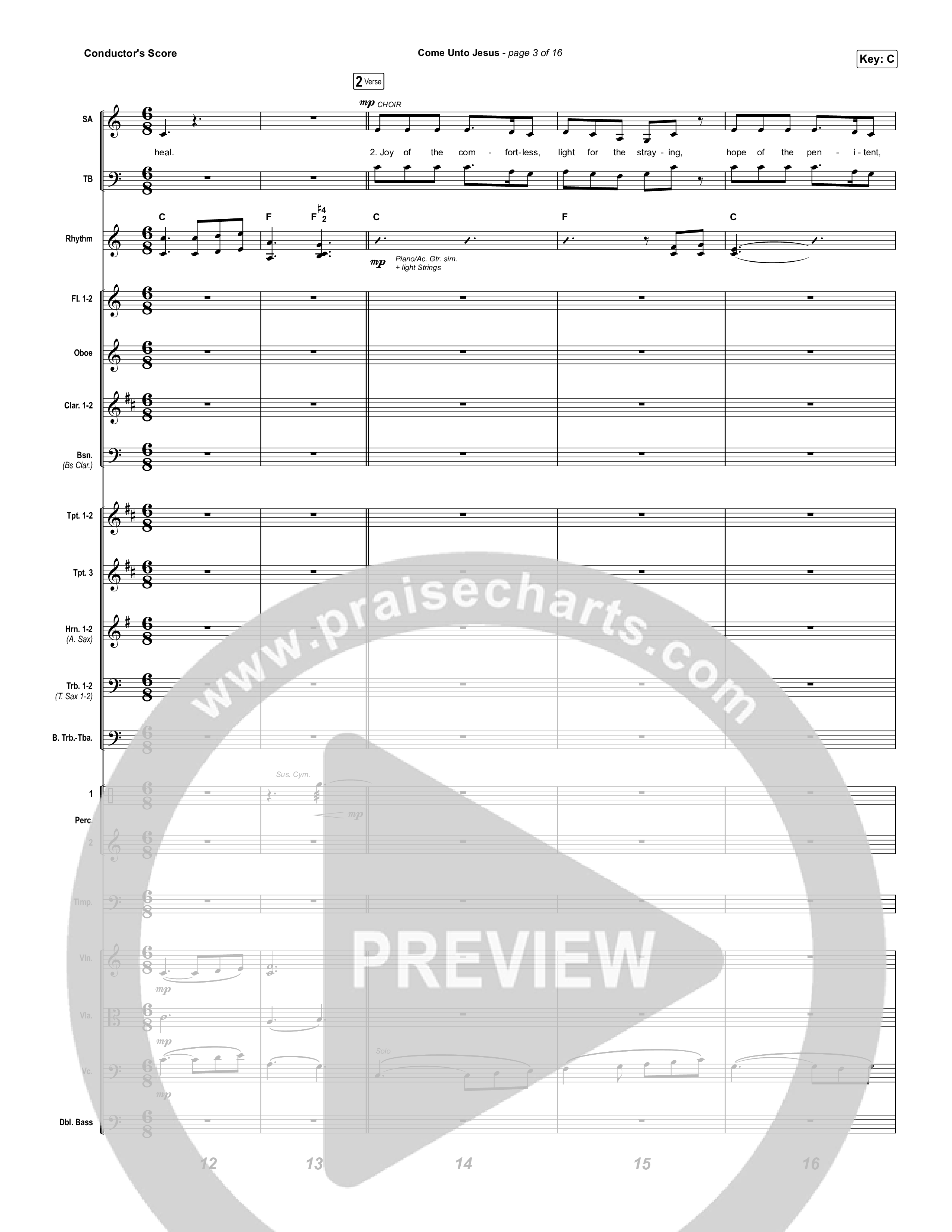Come Unto Jesus (Worship Choir/SAB) Orchestration (No Vocals) (Keith & Kristyn Getty / Laura Story / Jordan Kauflin / Arr. Luke Gambill)