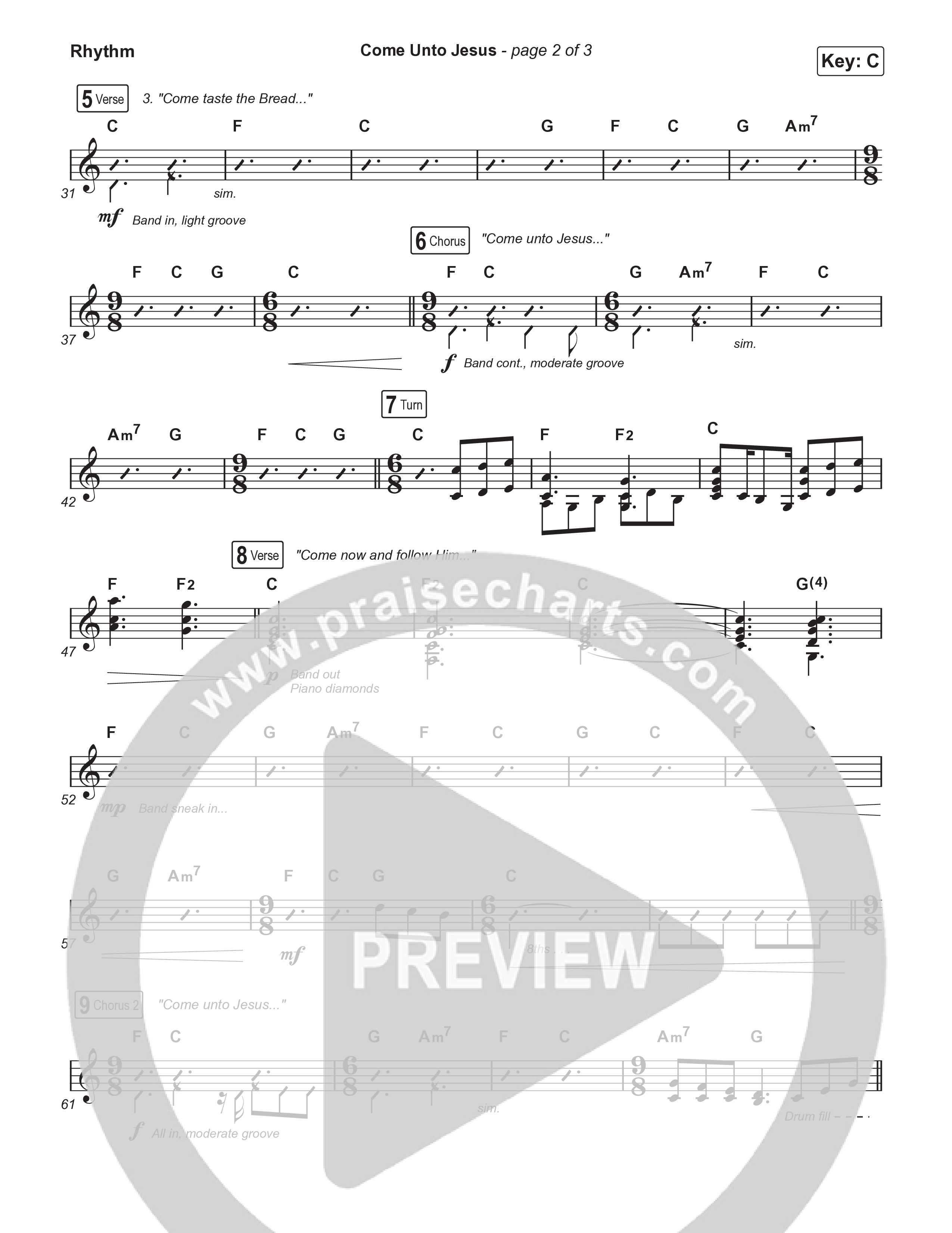 Come Unto Jesus (Worship Choir/SAB) Rhythm Pack (Keith & Kristyn Getty / Laura Story / Jordan Kauflin / Arr. Luke Gambill)