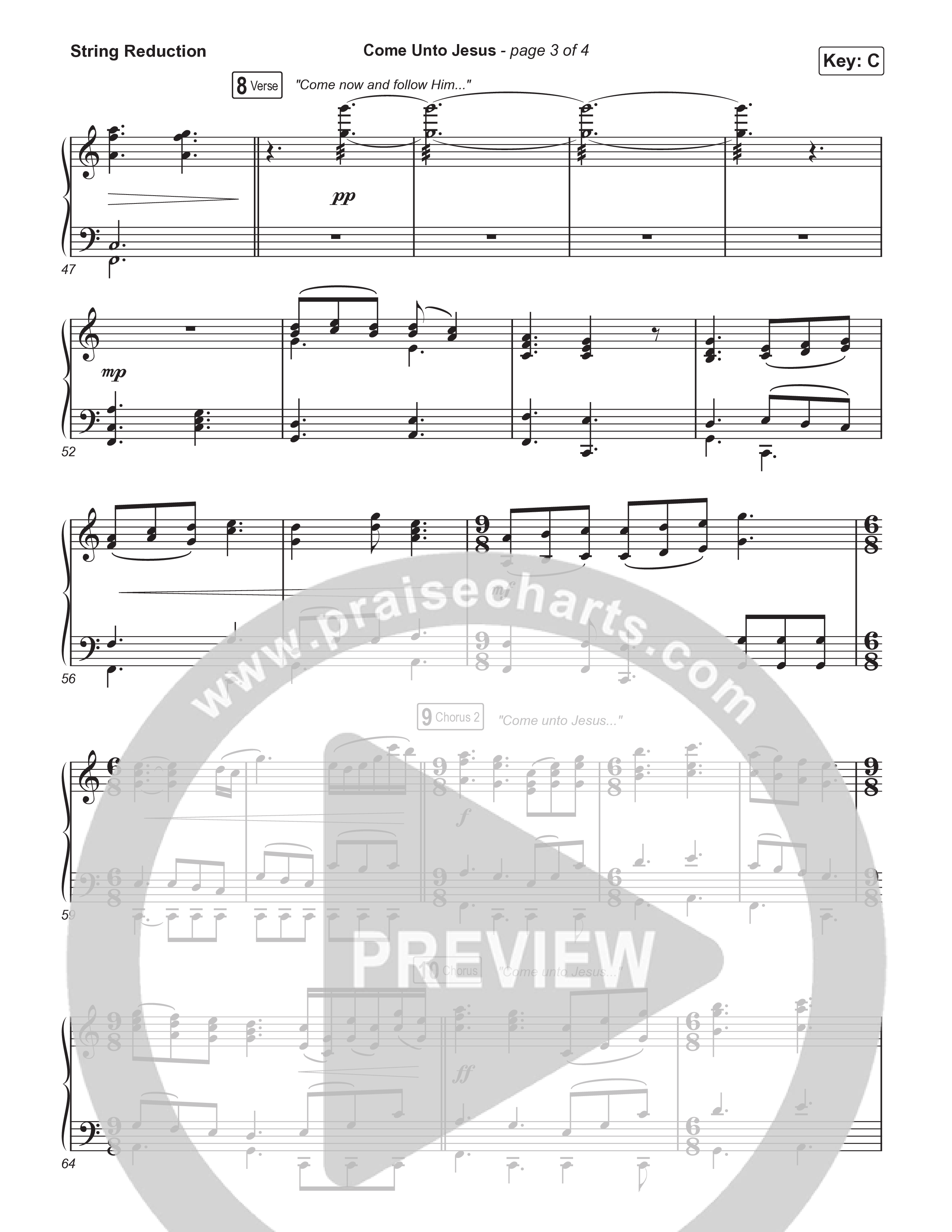 Come Unto Jesus (Worship Choir/SAB) String Reduction (Keith & Kristyn Getty / Laura Story / Jordan Kauflin / Arr. Luke Gambill)