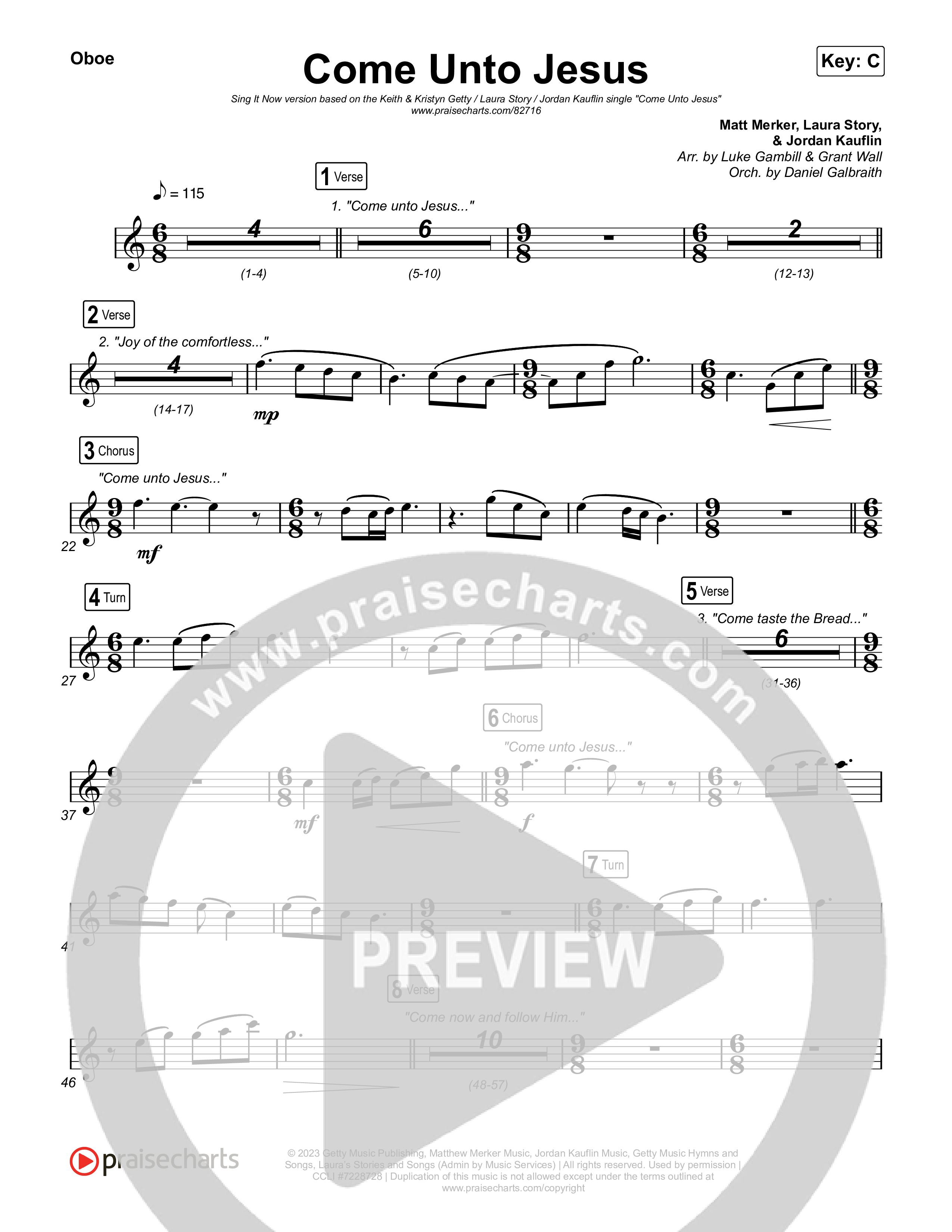 Come Unto Jesus (Sing It Now) Wind Pack (Keith & Kristyn Getty / Laura Story / Jordan Kauflin / Arr. Luke Gambill)