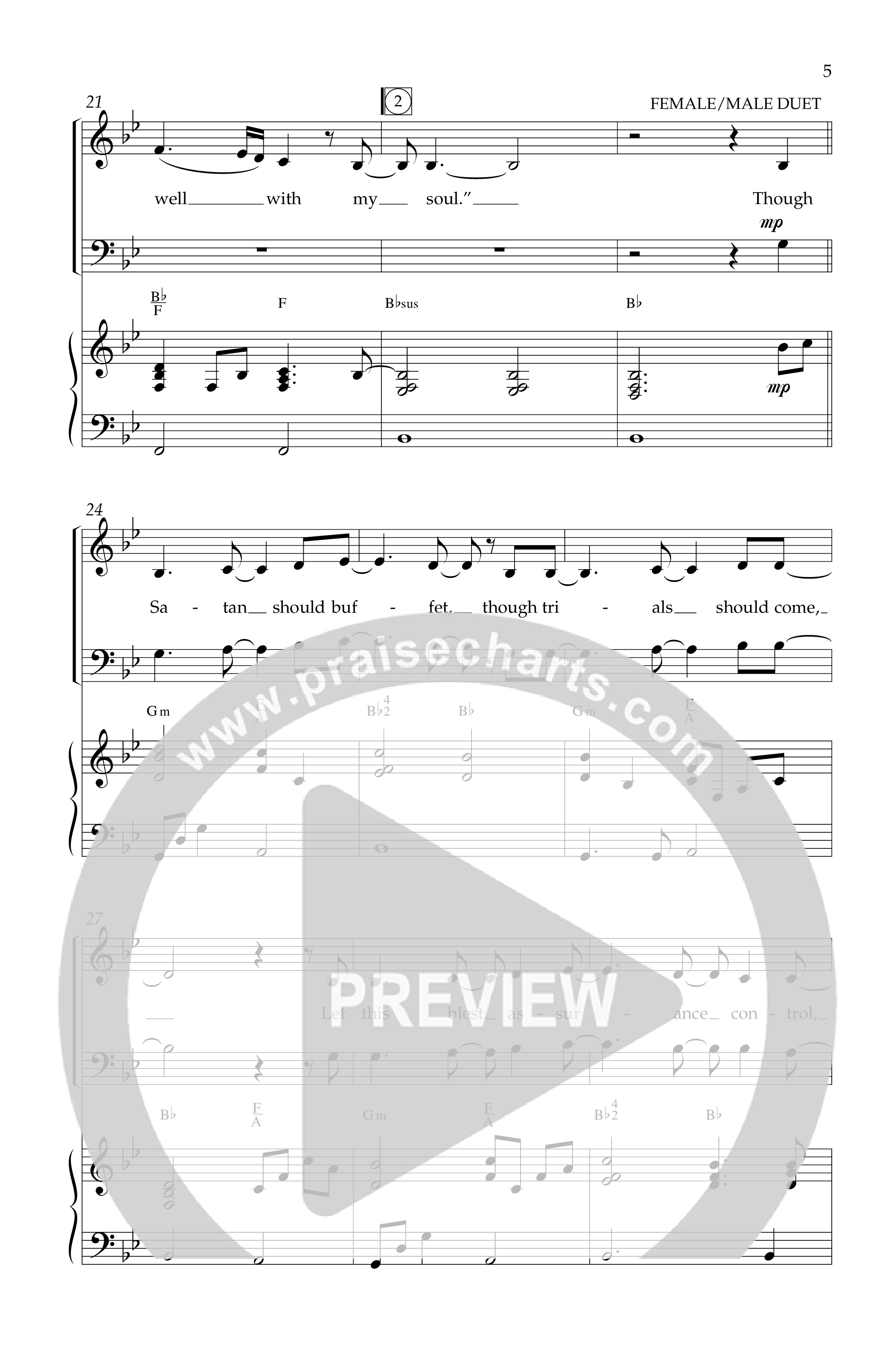 It Is Well (Choral Anthem SATB) Anthem (SATB/Piano) (Lifeway Choral / Arr. Cliff Duren)