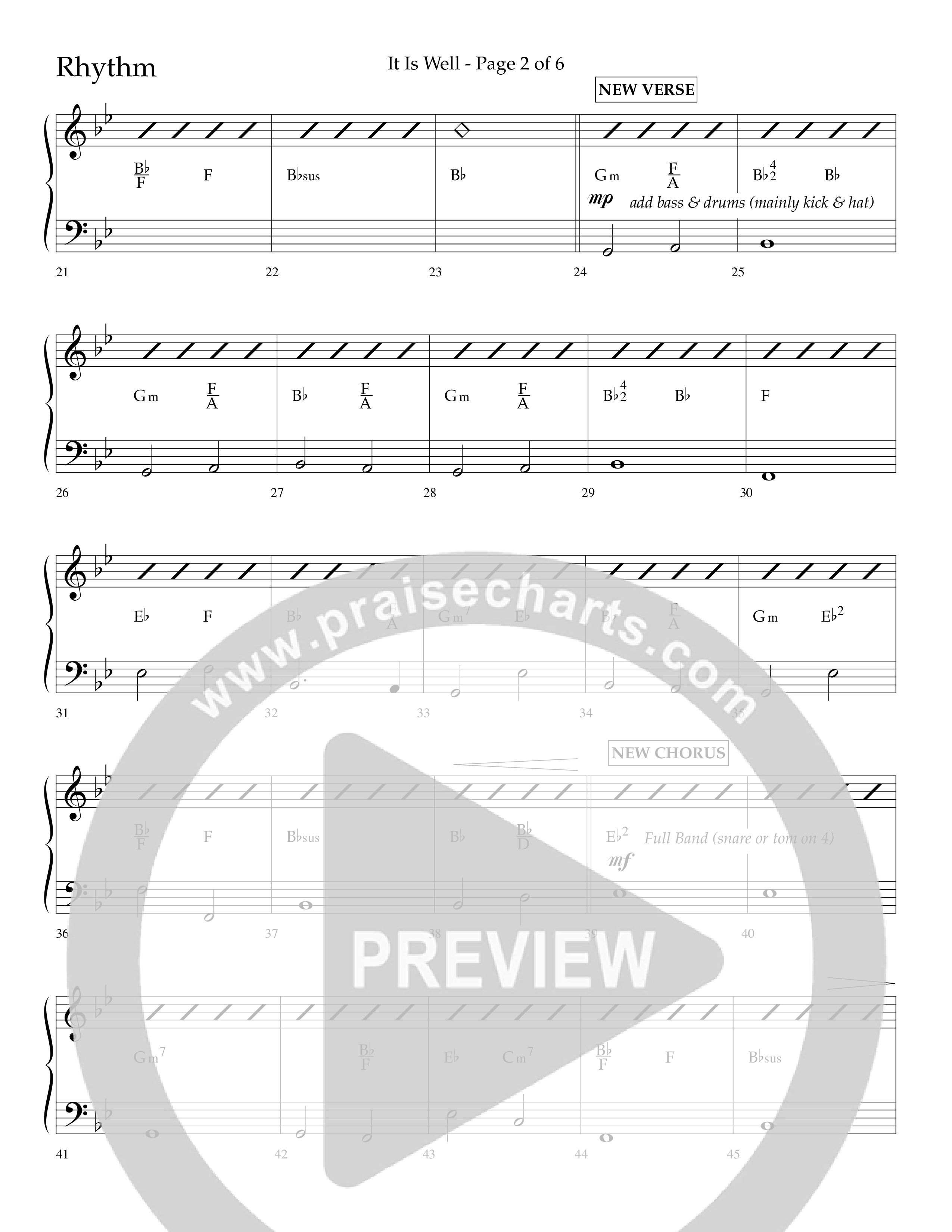 It Is Well (Choral Anthem SATB) Lead Melody & Rhythm (Lifeway Choral / Arr. Cliff Duren)