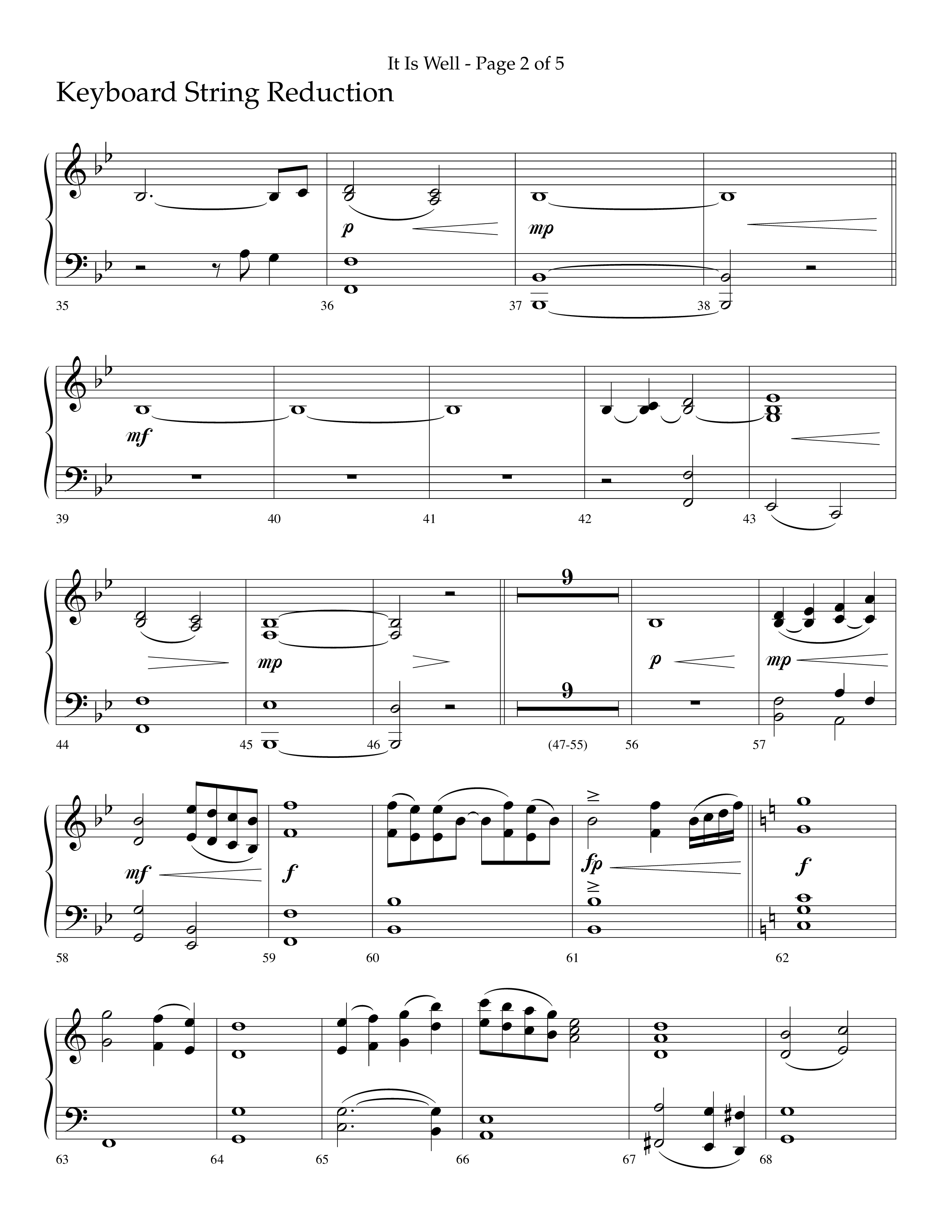 It Is Well (Choral Anthem SATB) String Reduction (Lifeway Choral / Arr. Cliff Duren)