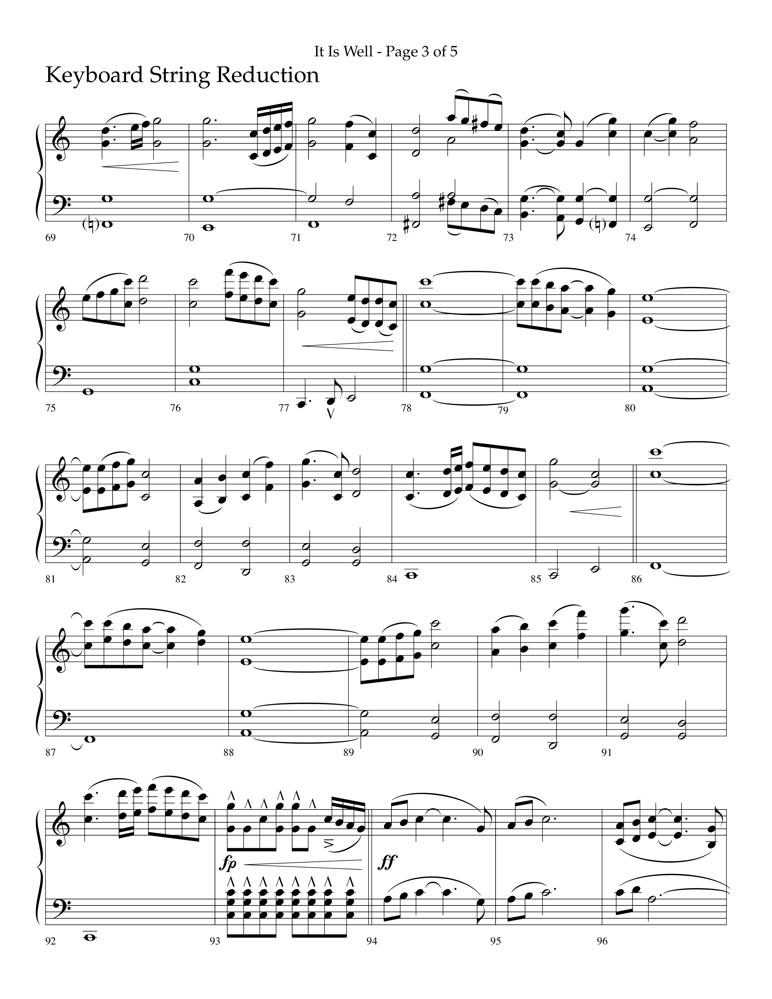 It Is Well (Choral Anthem SATB) String Reduction (Lifeway Choral / Arr. Cliff Duren)