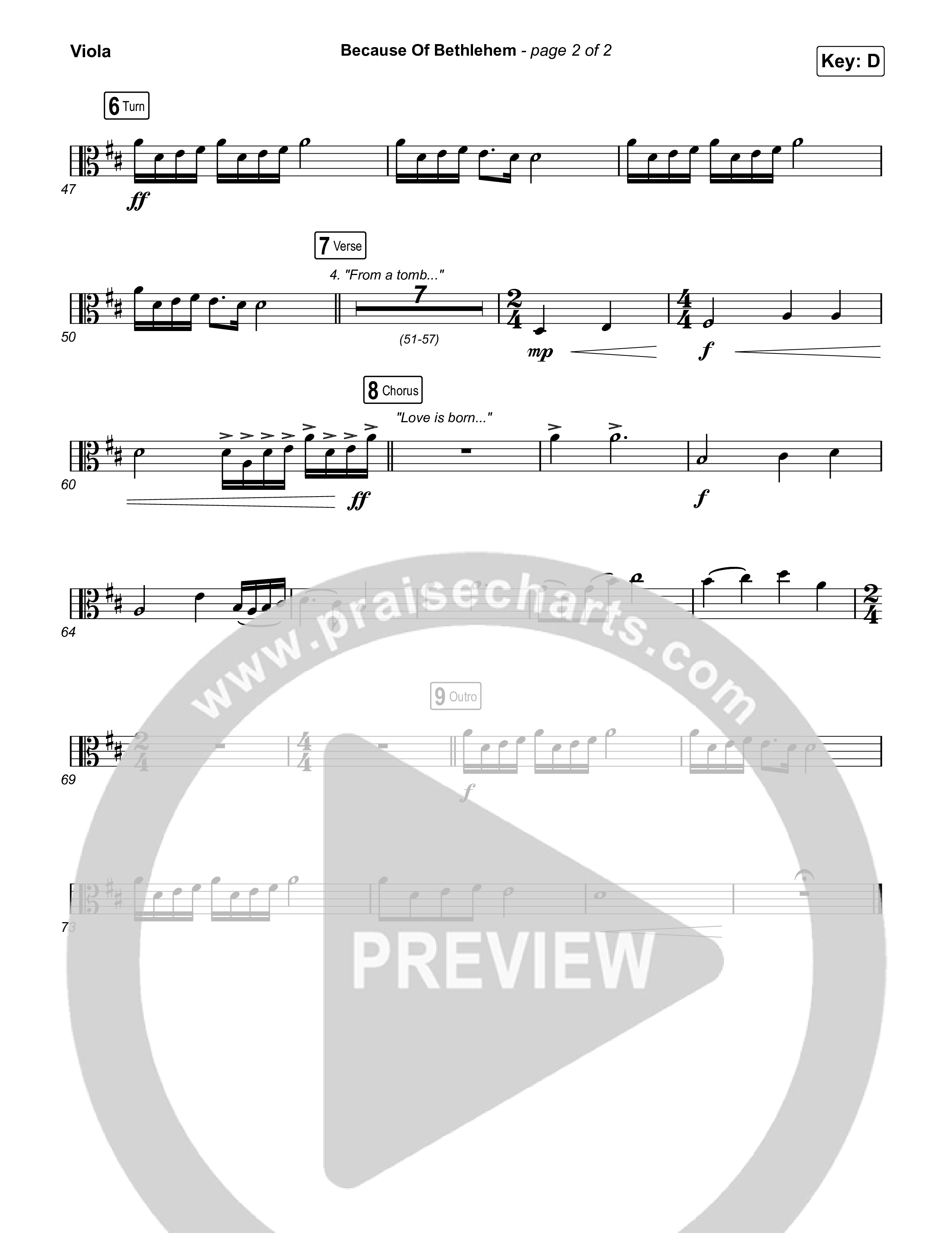 Because Of Bethlehem Viola (Matthew West)