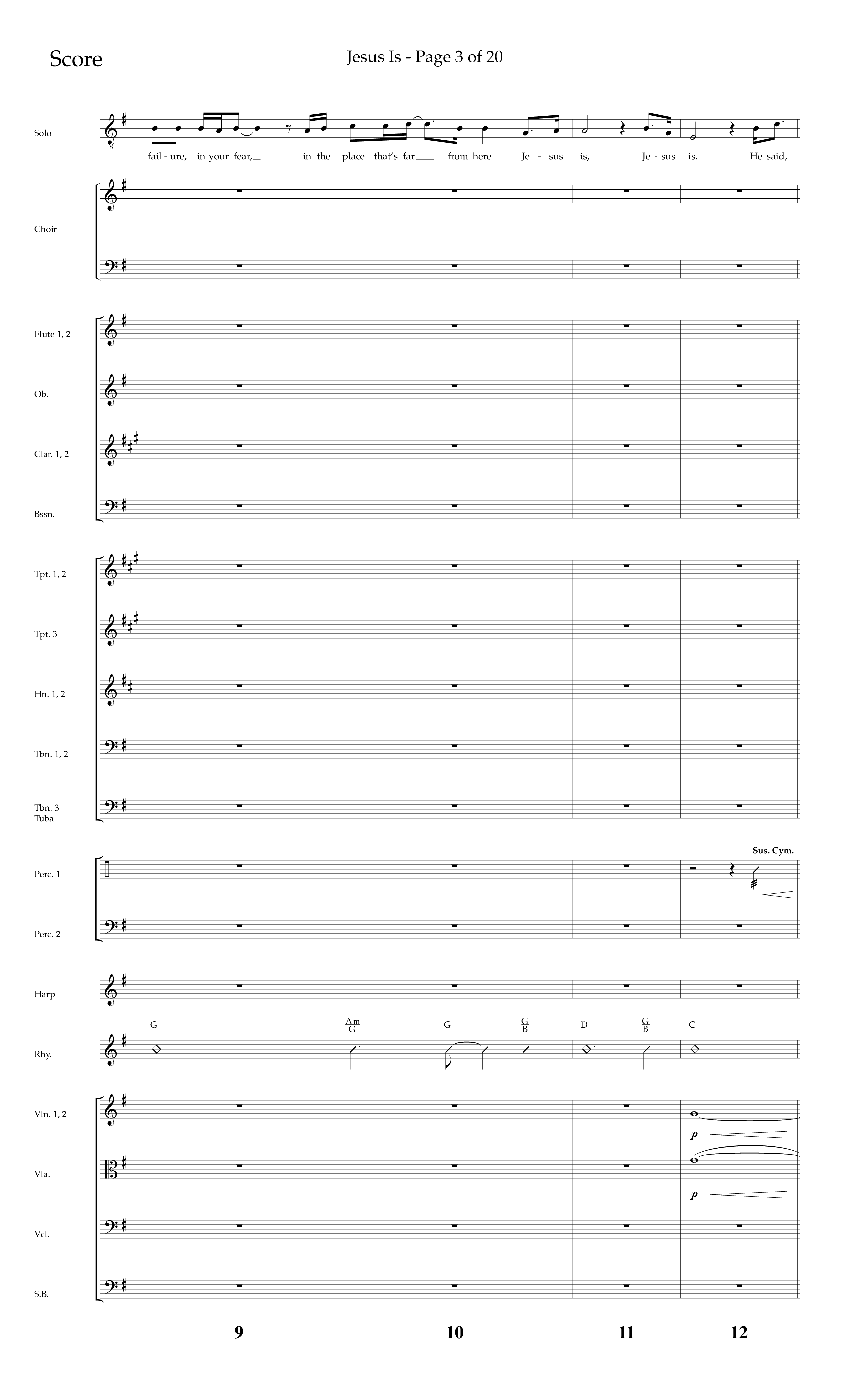 Jesus Is (Choral Anthem SATB) Orchestration (Lifeway Choral / Arr. John Bolin / Arr. Don Koch / Orch. Cliff Duren)