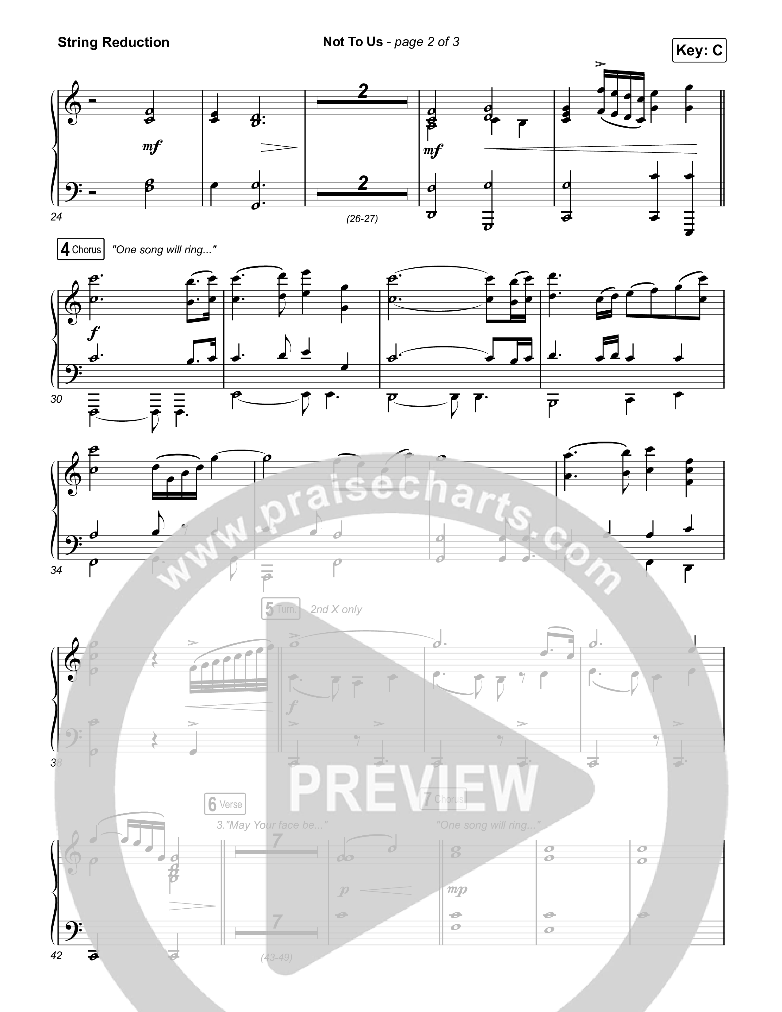 Not to Us (One Name Forever Shall Be Praised) String Reduction (Matt Papa / Matt Boswell / Matt Redman)