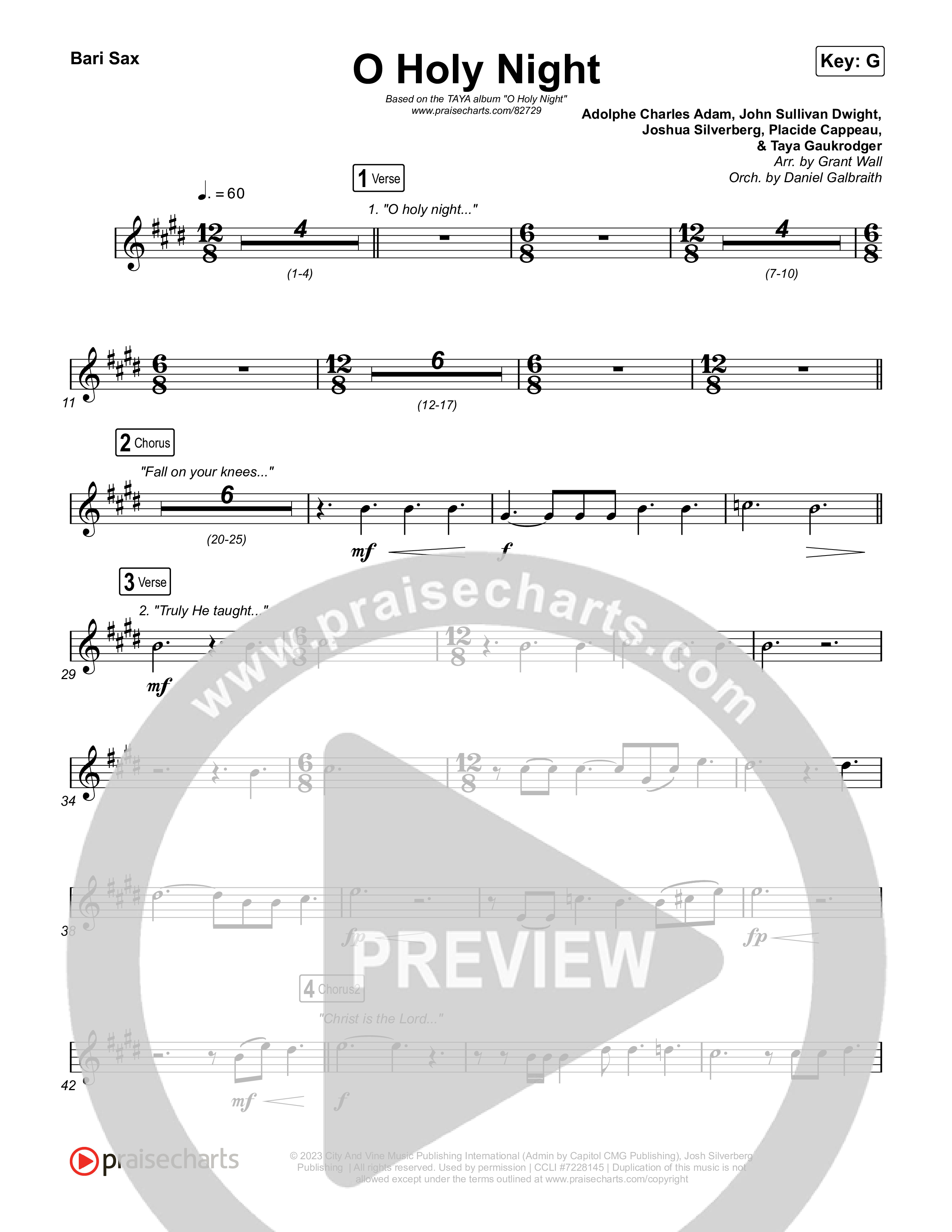 O Holy Night Bari Sax (TAYA)