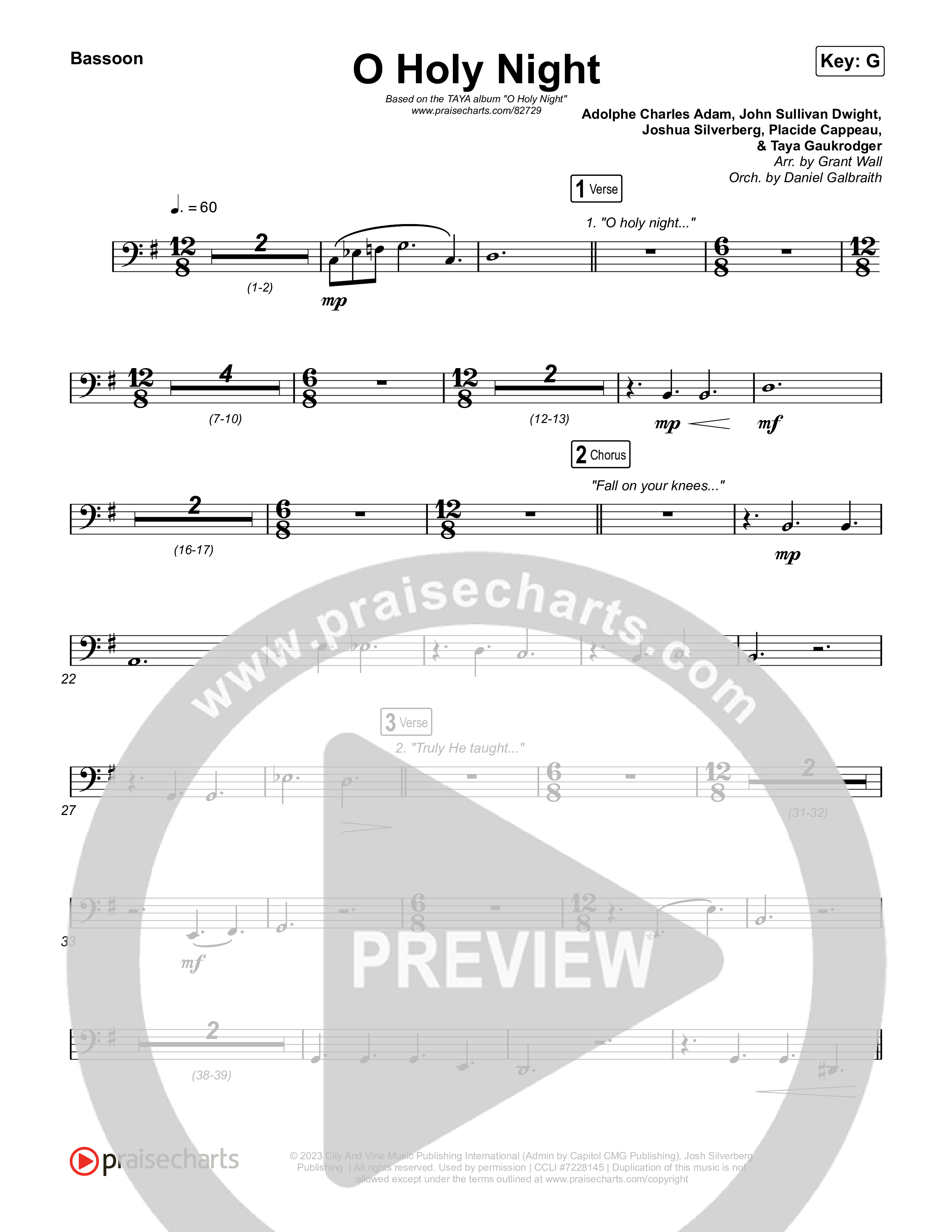 O Holy Night Bassoon (TAYA)