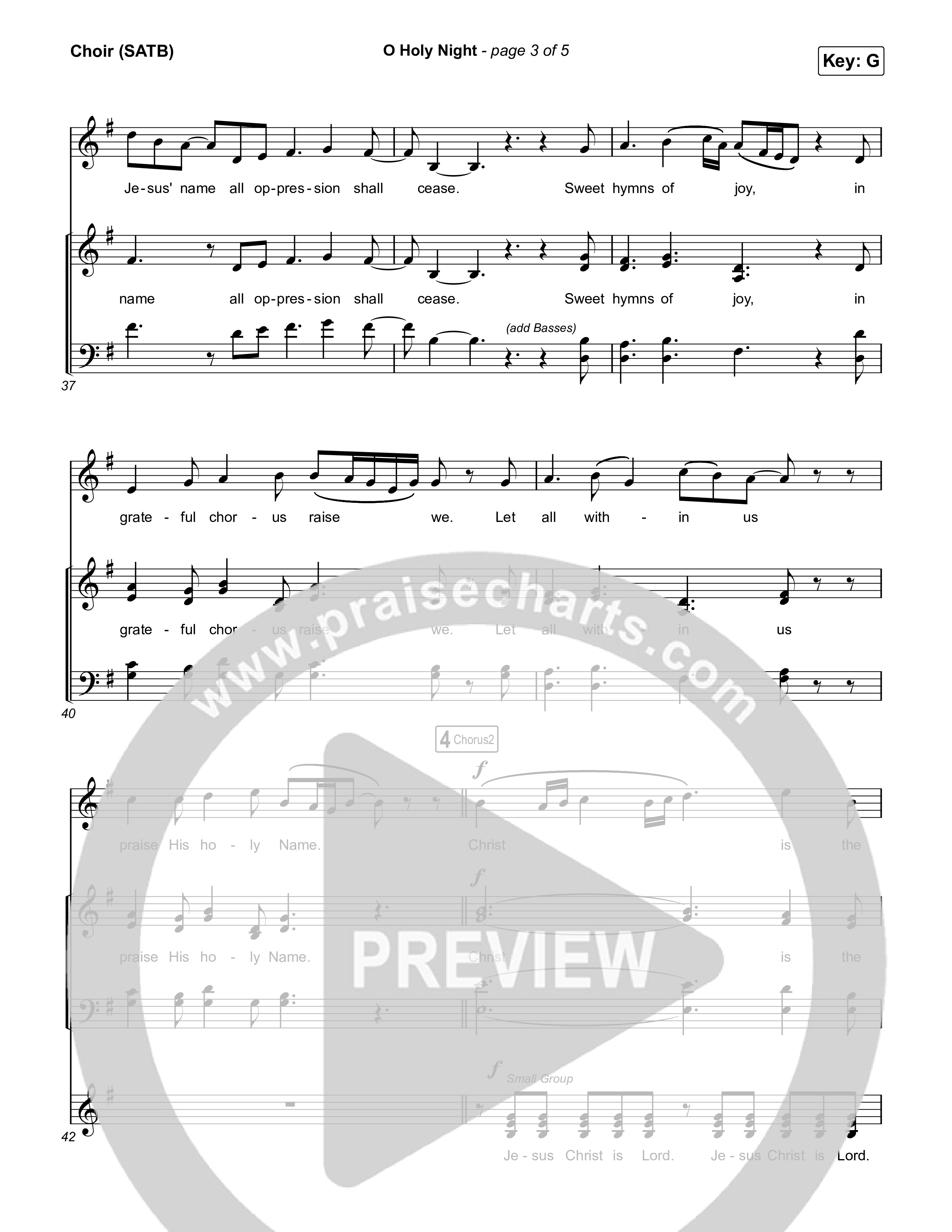 O Holy Night Choir Sheet (SATB) (TAYA)