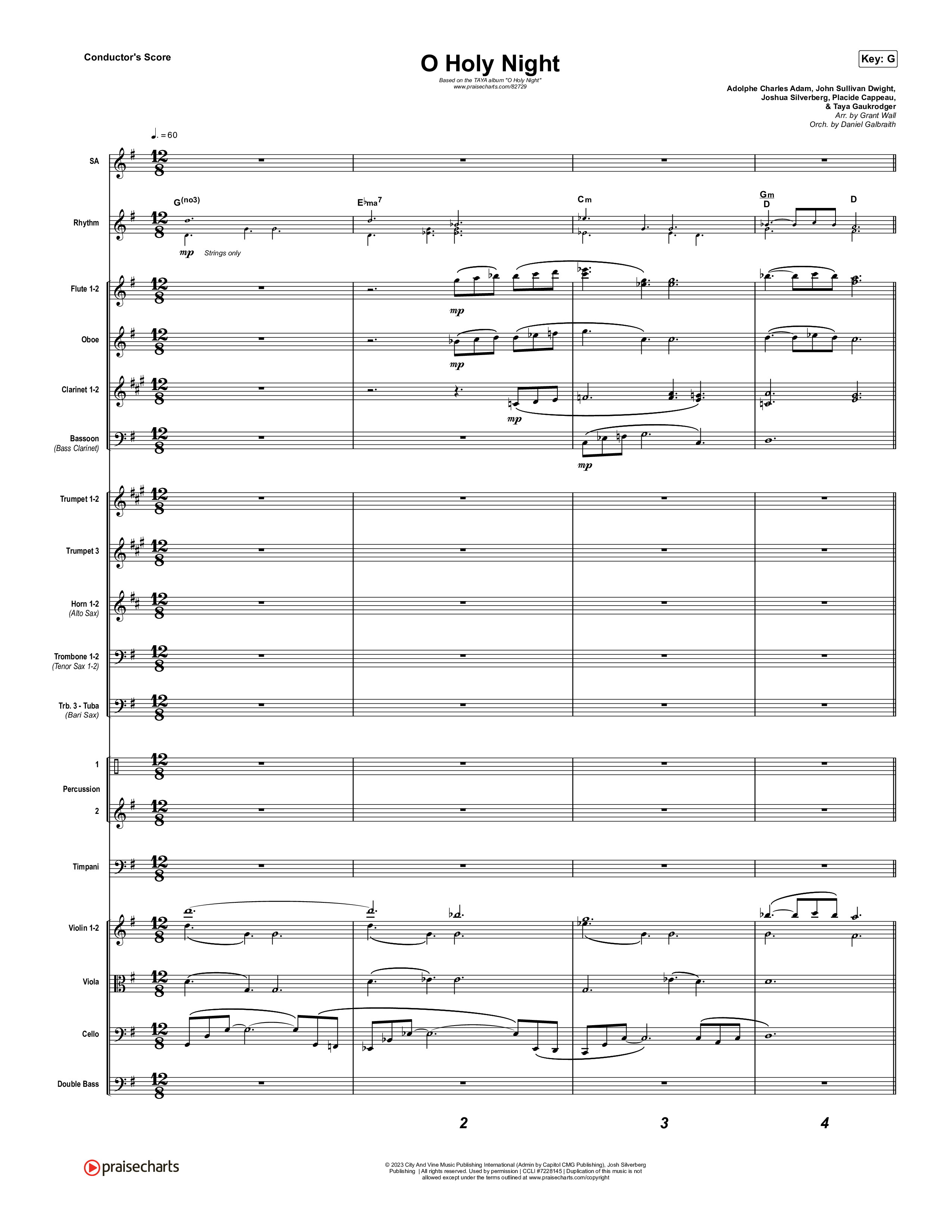 O Holy Night Conductor's Score (TAYA)