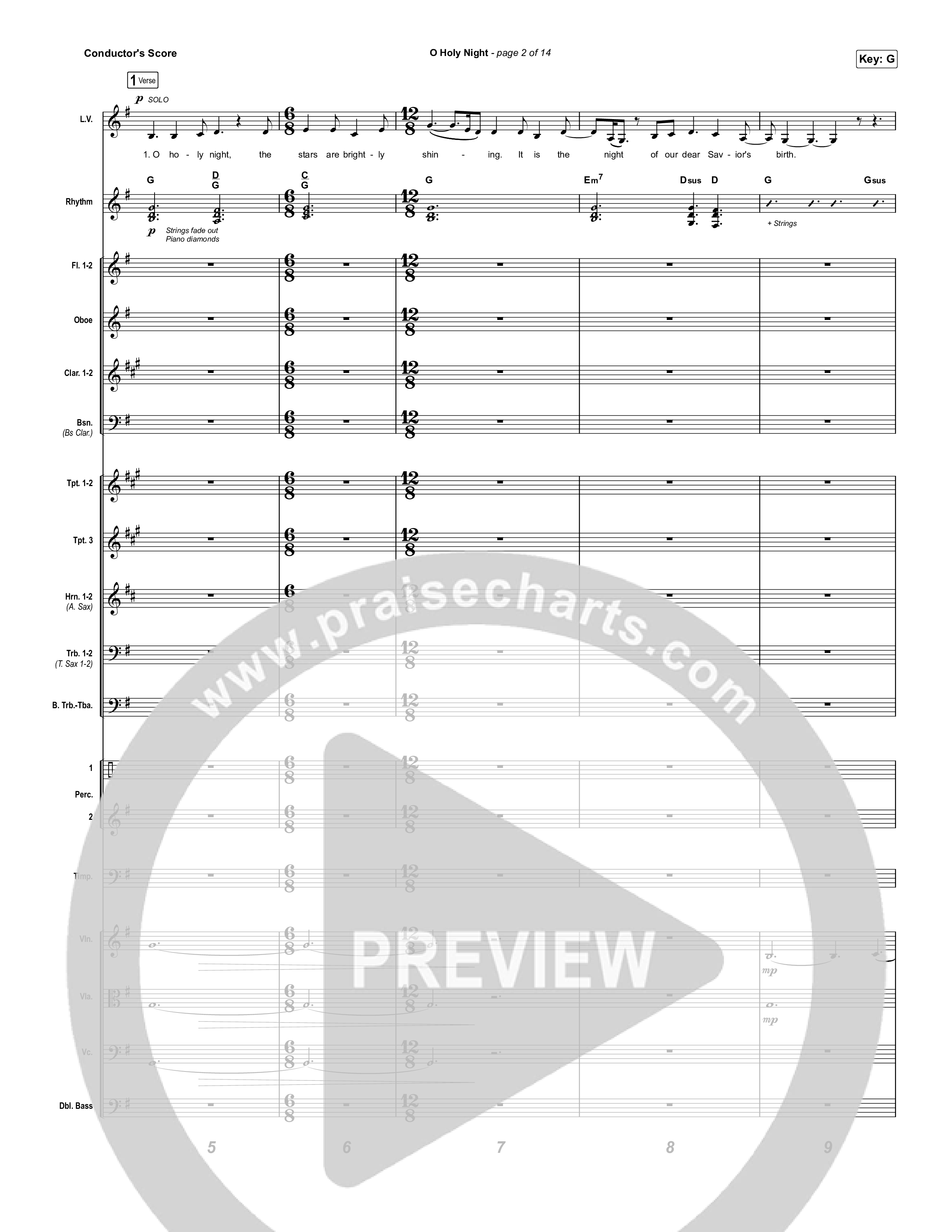 O Holy Night Conductor's Score (TAYA)