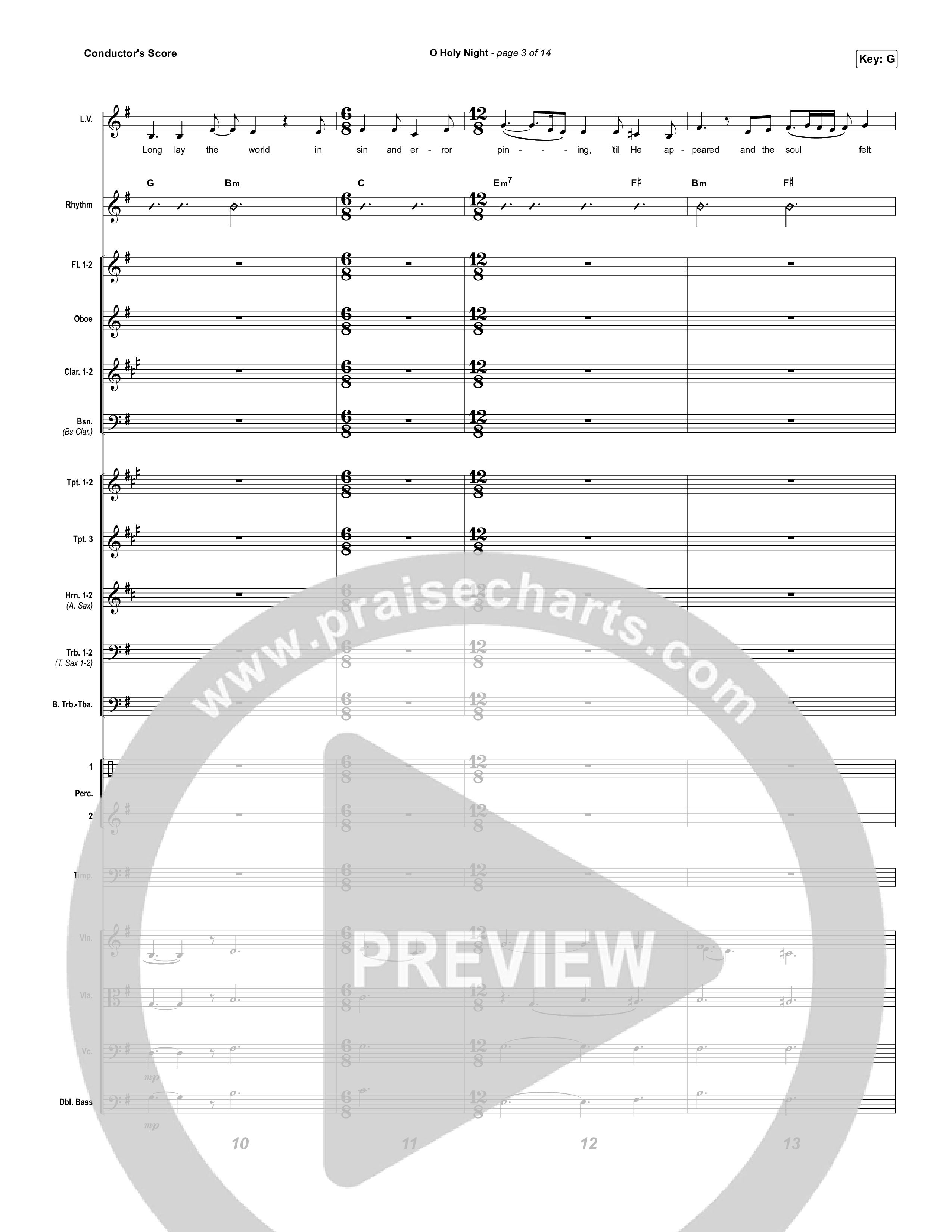 O Holy Night Conductor's Score (TAYA)