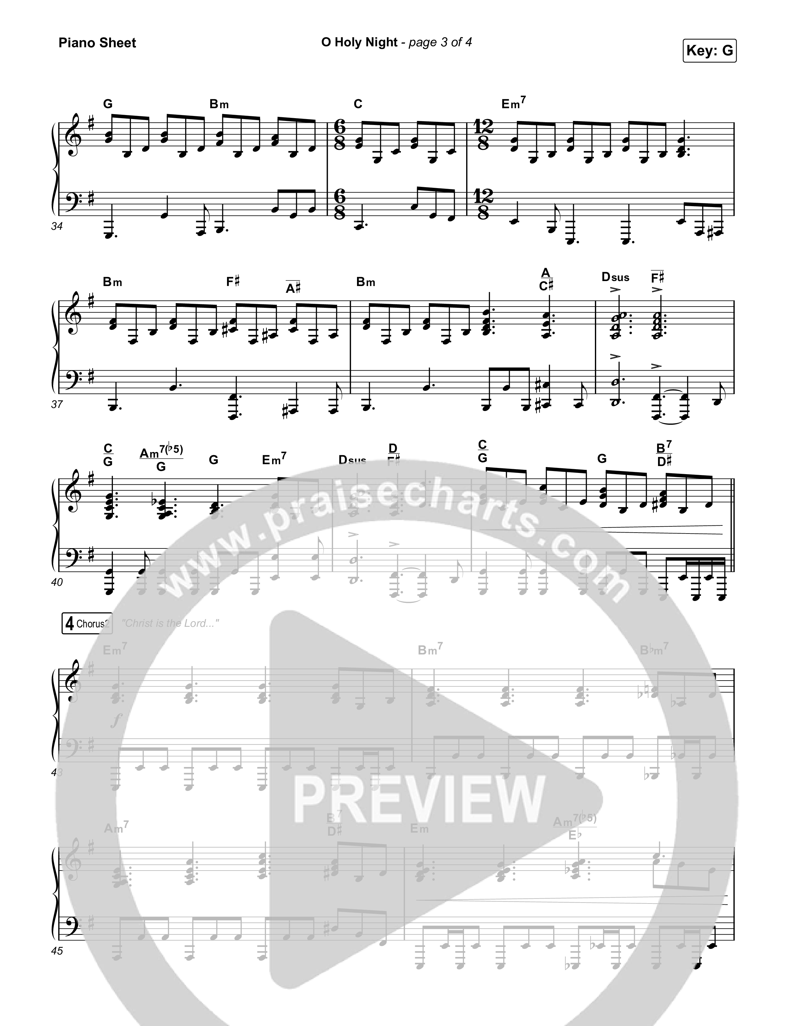 O Holy Night Piano Sheet (TAYA)