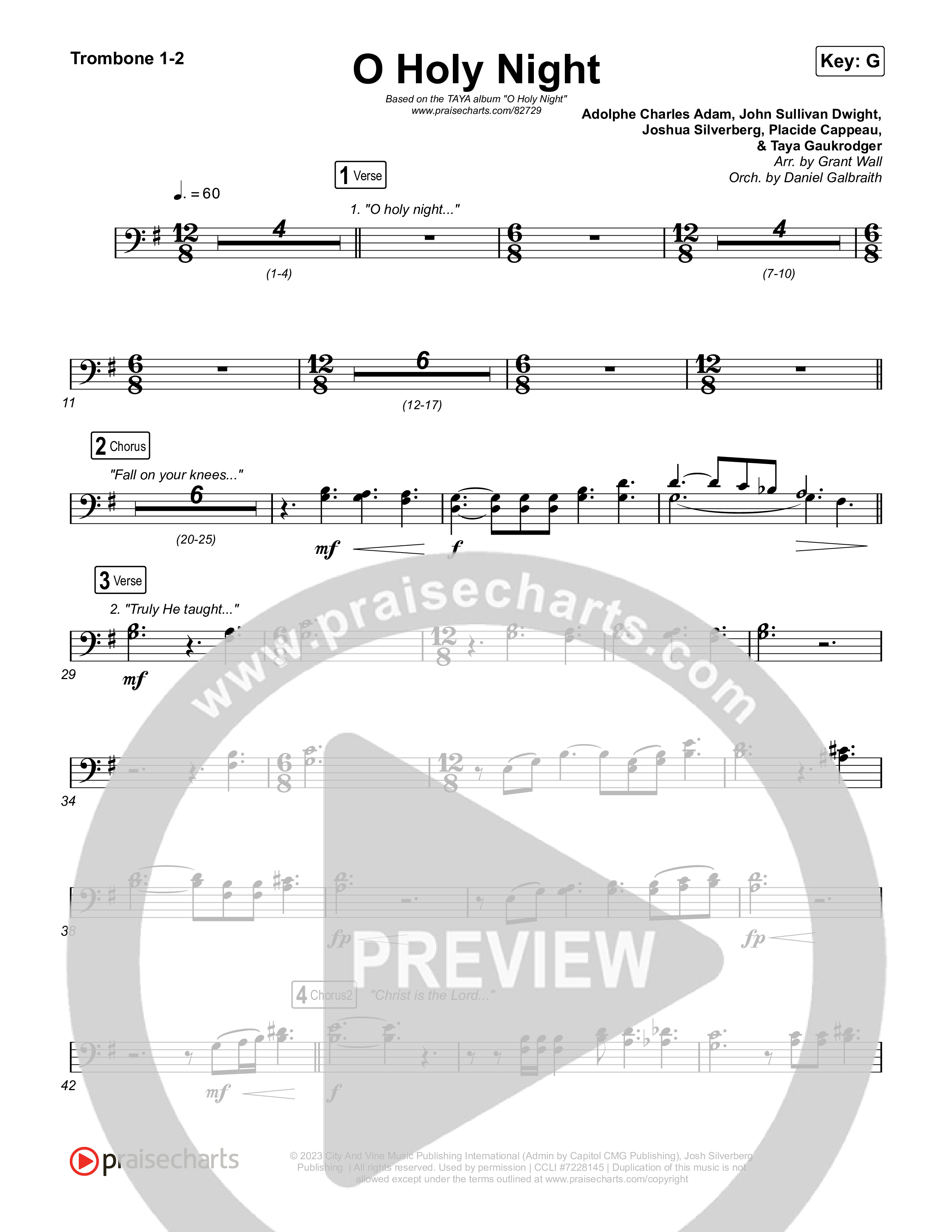 O Holy Night Trombone 1/2 (TAYA)