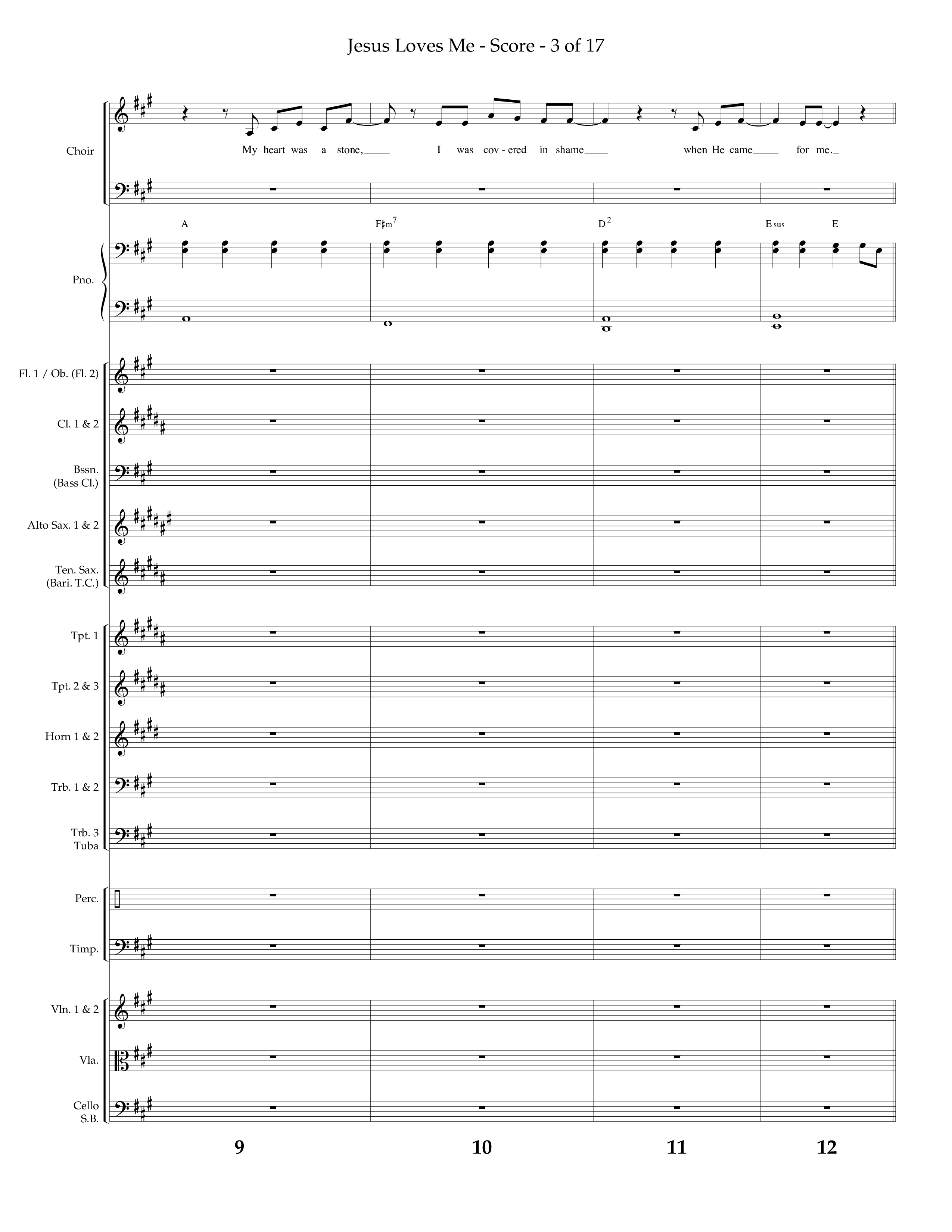 Jesus Loves Me (Choral Anthem SATB) Conductor's Score (Lifeway Choral / Arr. Charlie Sinclair / Orch. David Winkler)