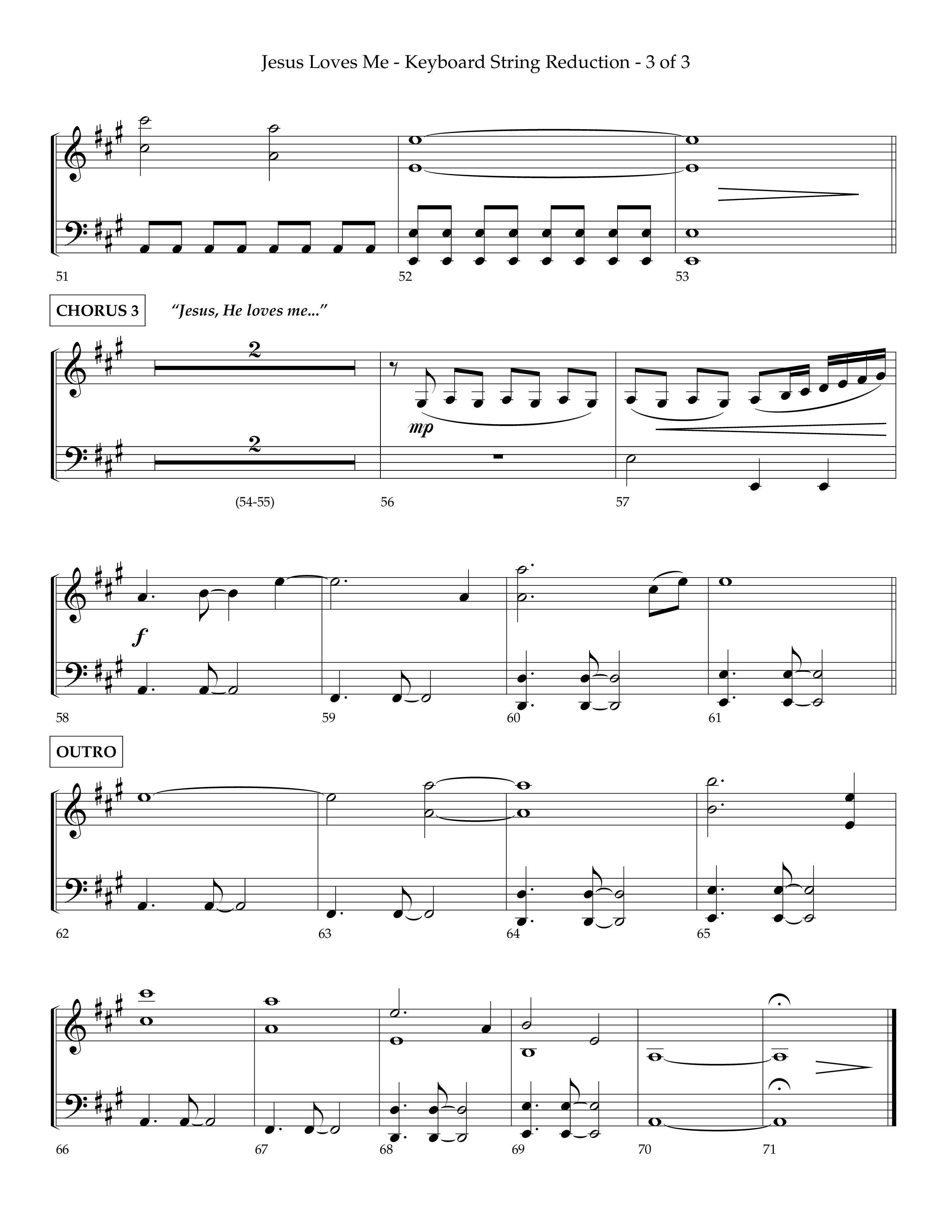 Jesus Loves Me (Choral Anthem SATB) String Reduction (Lifeway Choral / Arr. Charlie Sinclair / Orch. David Winkler)