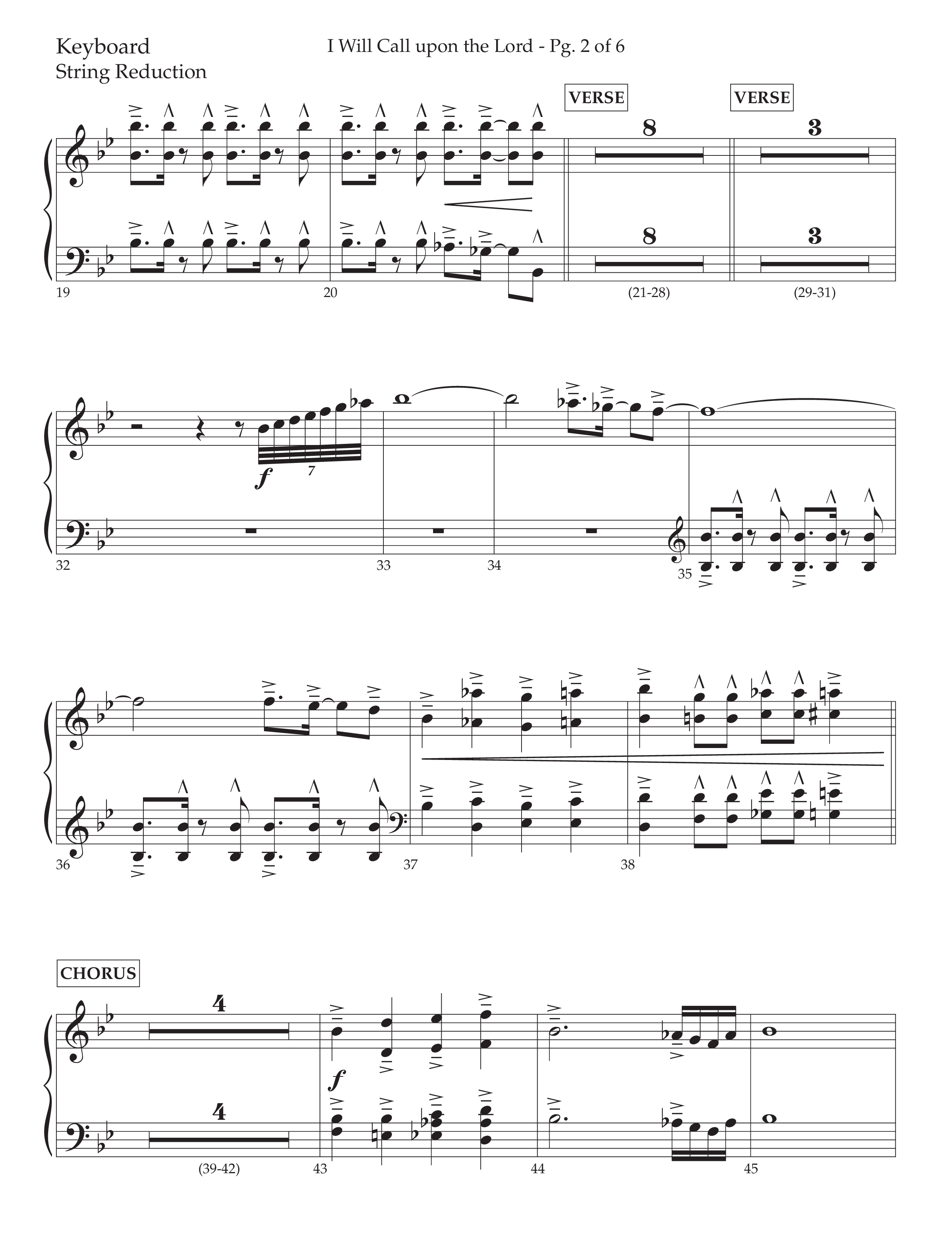 I Will Call Upon The Lord (Choral Anthem SATB) String Reduction (Lifeway Choral / Arr. Cliff Duren)