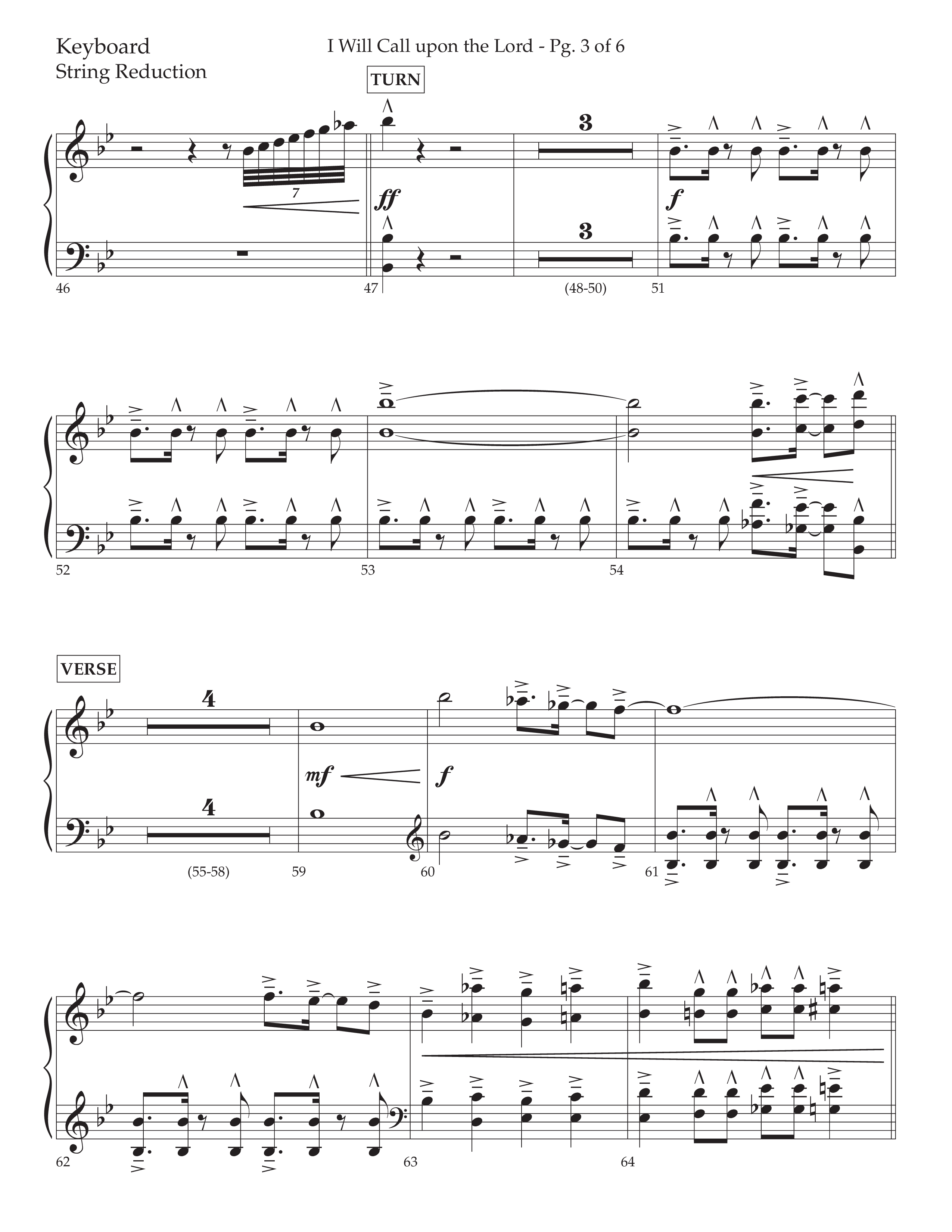 I Will Call Upon The Lord (Choral Anthem SATB) String Reduction (Lifeway Choral / Arr. Cliff Duren)