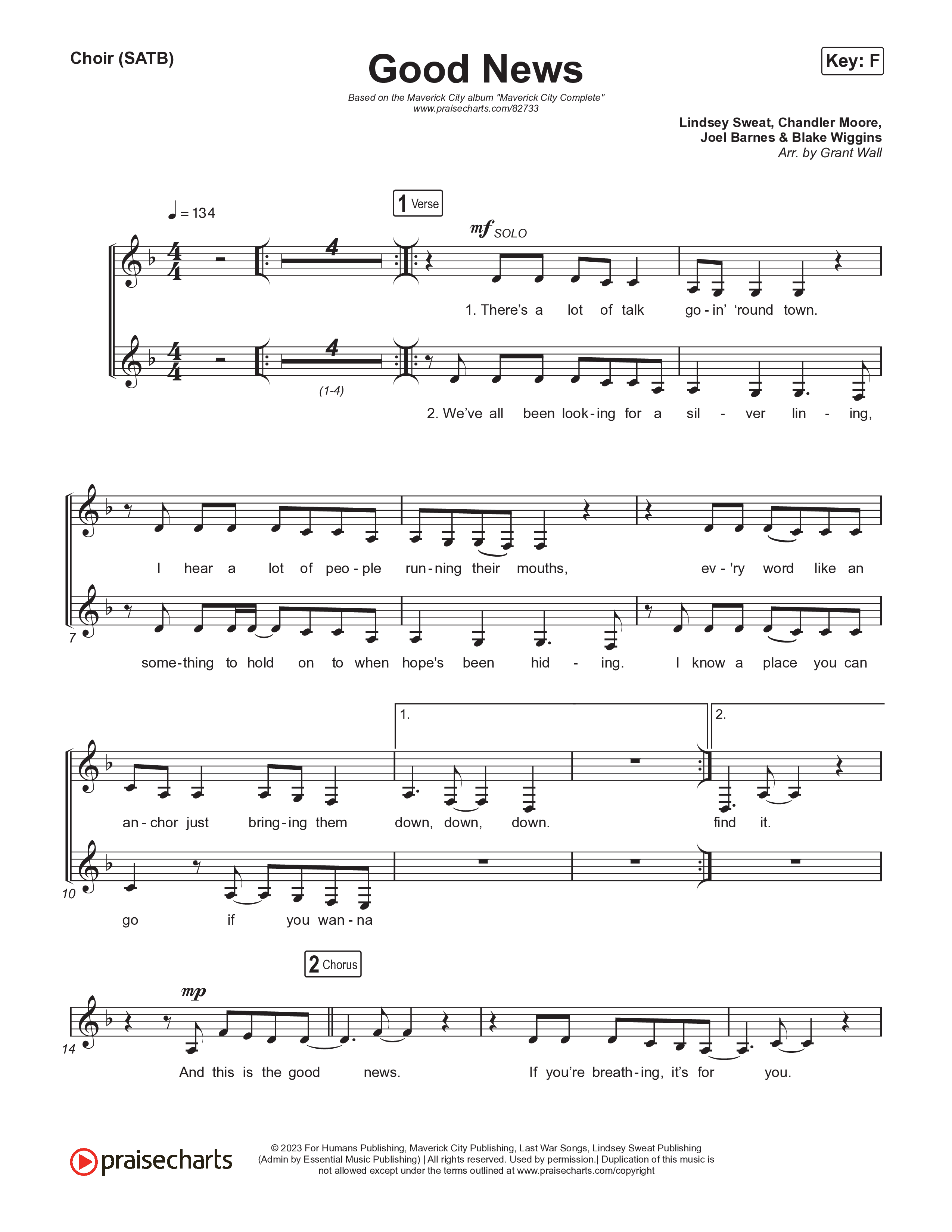 Good News Choir Sheet (SATB) (Maverick City Music / Todd Galberth)