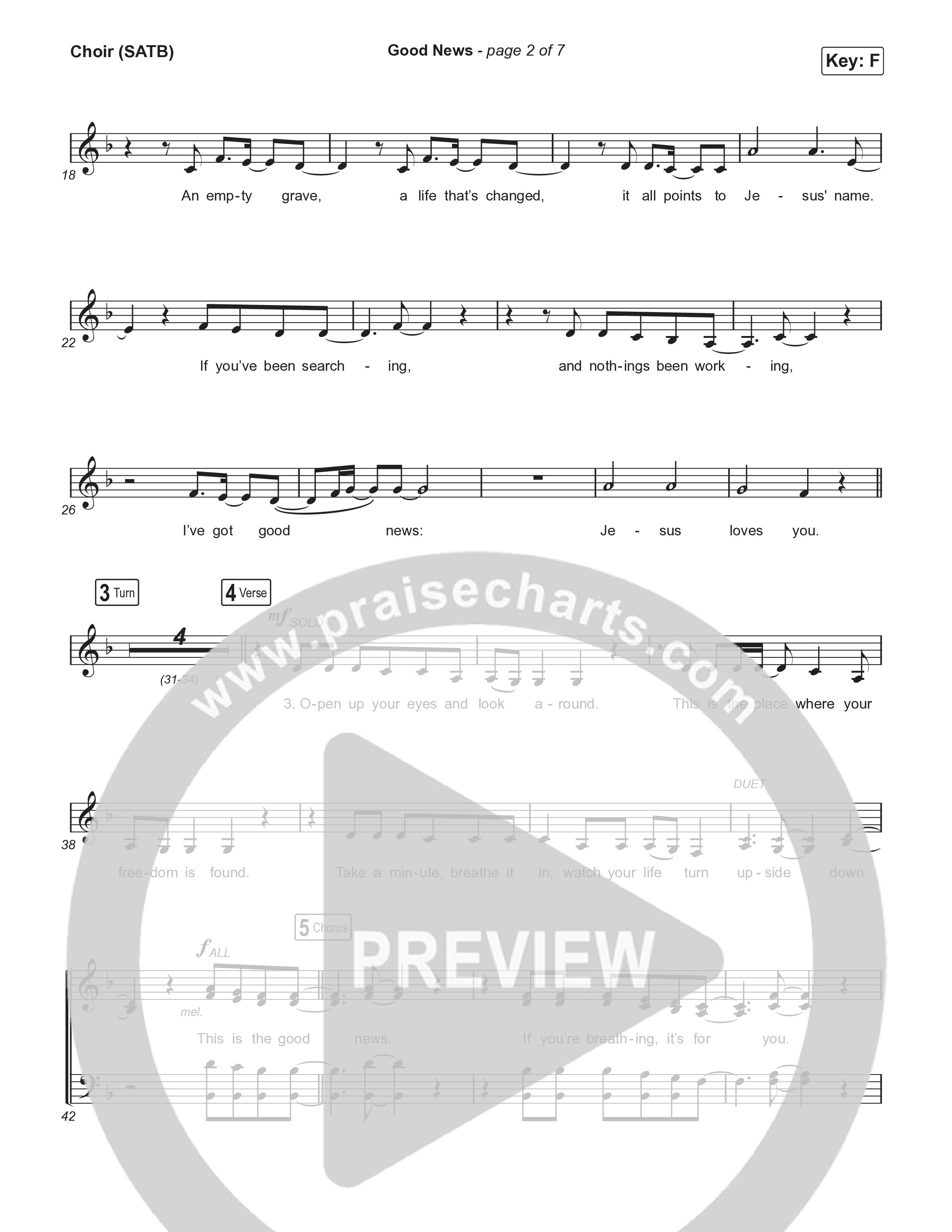 Good News Choir Sheet (SATB) (Maverick City Music / Todd Galberth)