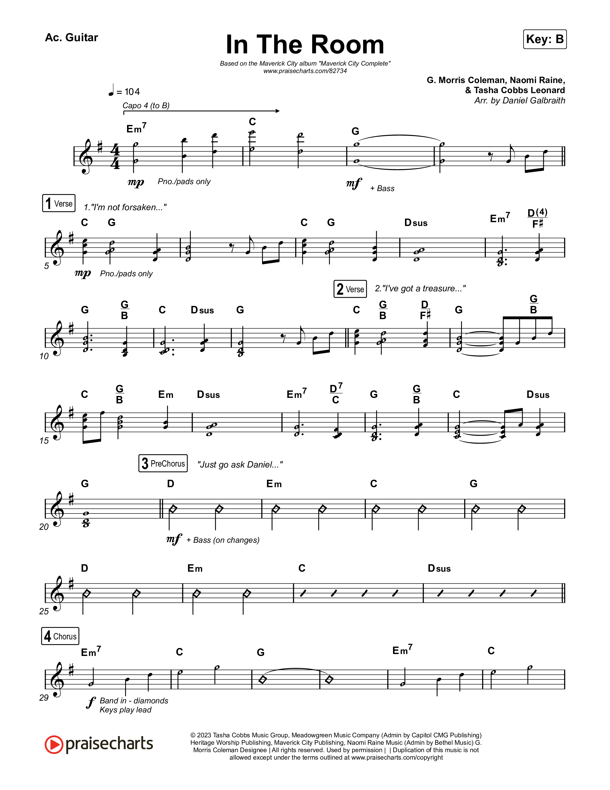 In The Room Acoustic Guitar (Maverick City Music / Tasha Cobbs Leonard)