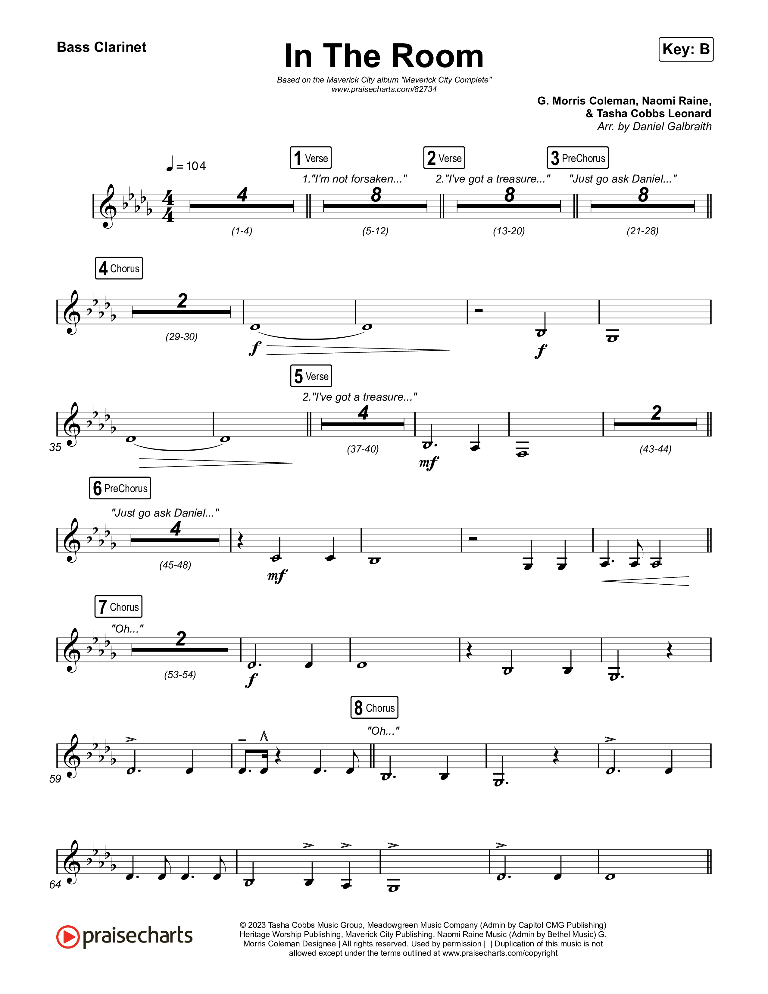 In The Room Bass Clarinet (Maverick City Music / Tasha Cobbs Leonard)