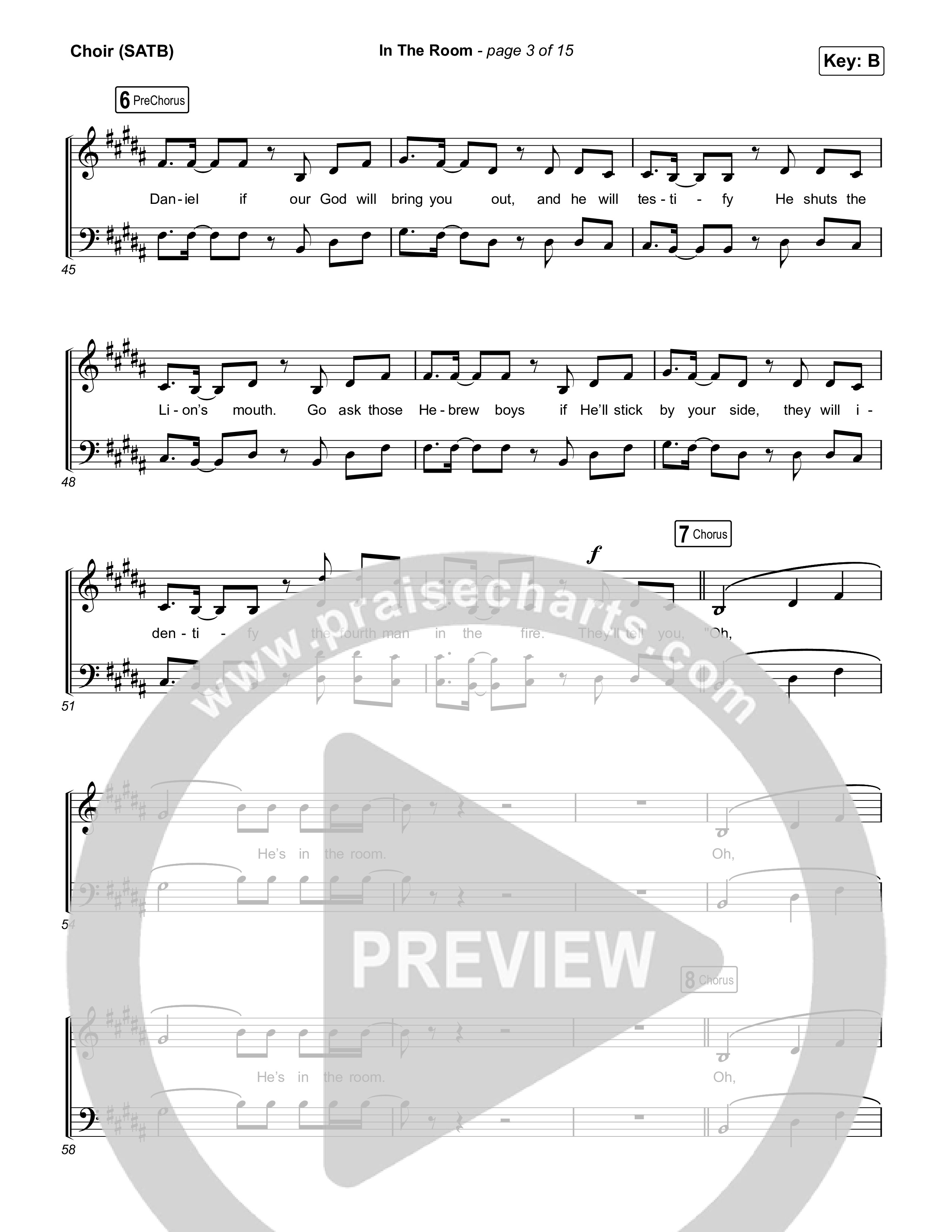 In The Room Choir Sheet (SATB) (Maverick City Music / Tasha Cobbs Leonard)