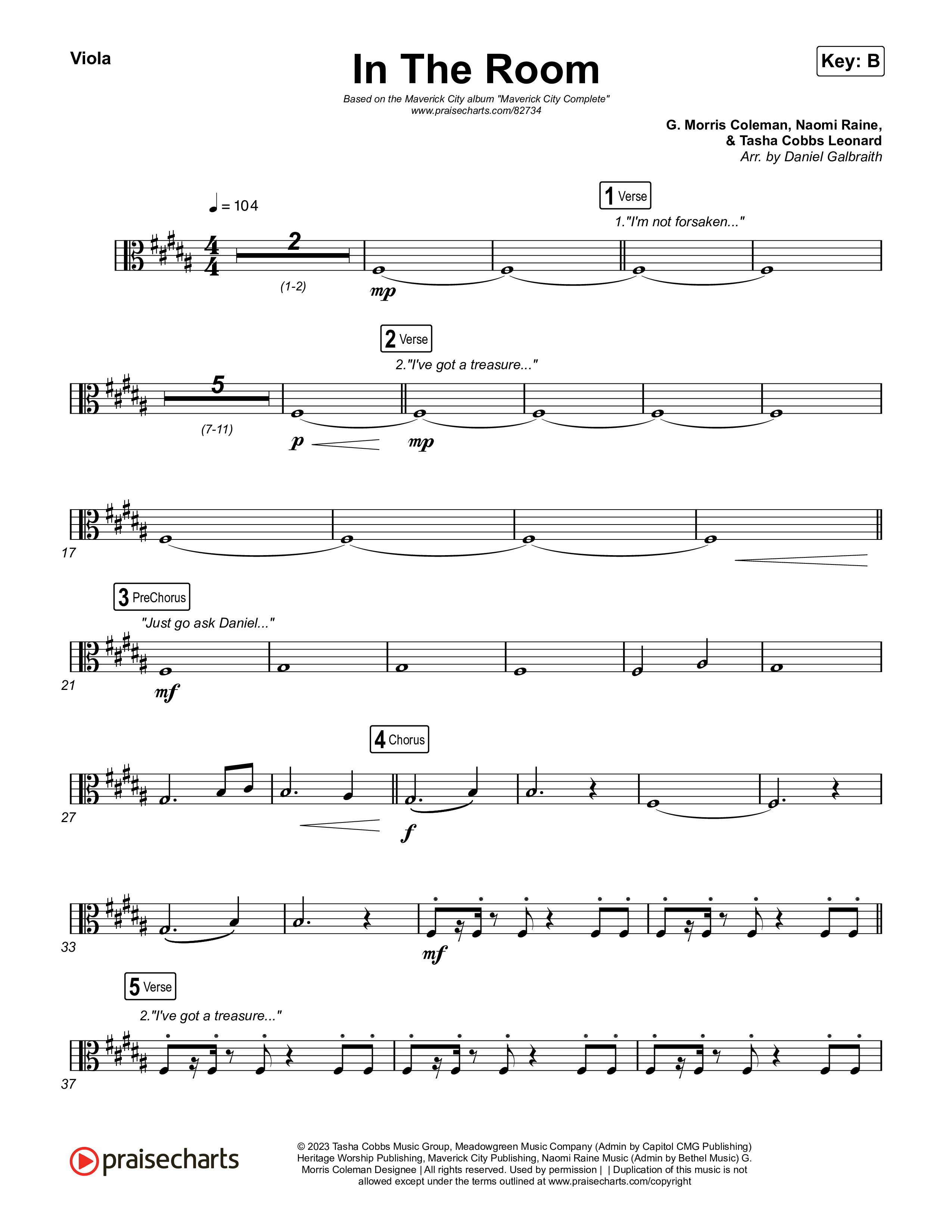 In The Room Viola (Maverick City Music / Tasha Cobbs Leonard)