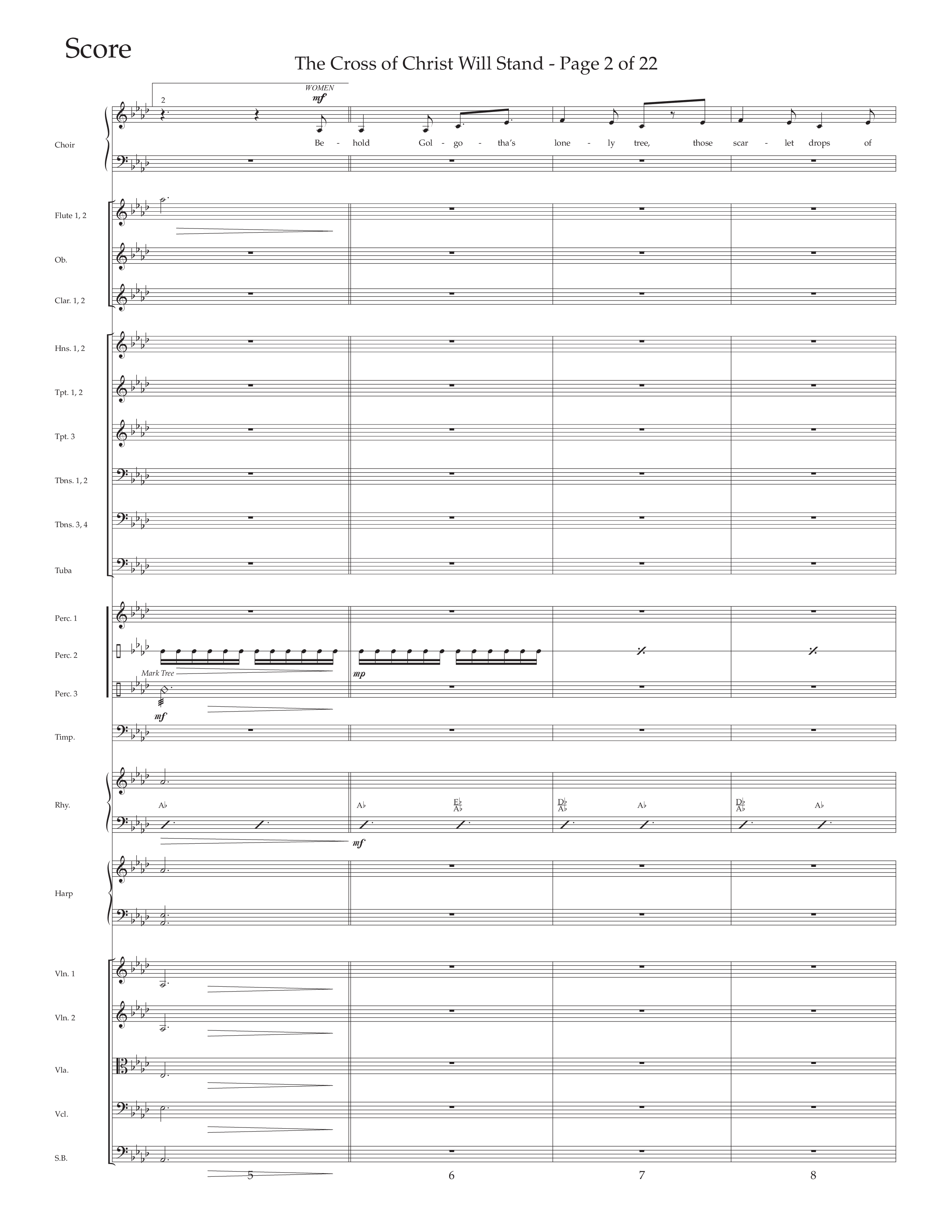 The Cross of Christ Will Stand (Choral Anthem SATB) Orchestration (Daywind Worship / Arr. Luke Gambill)