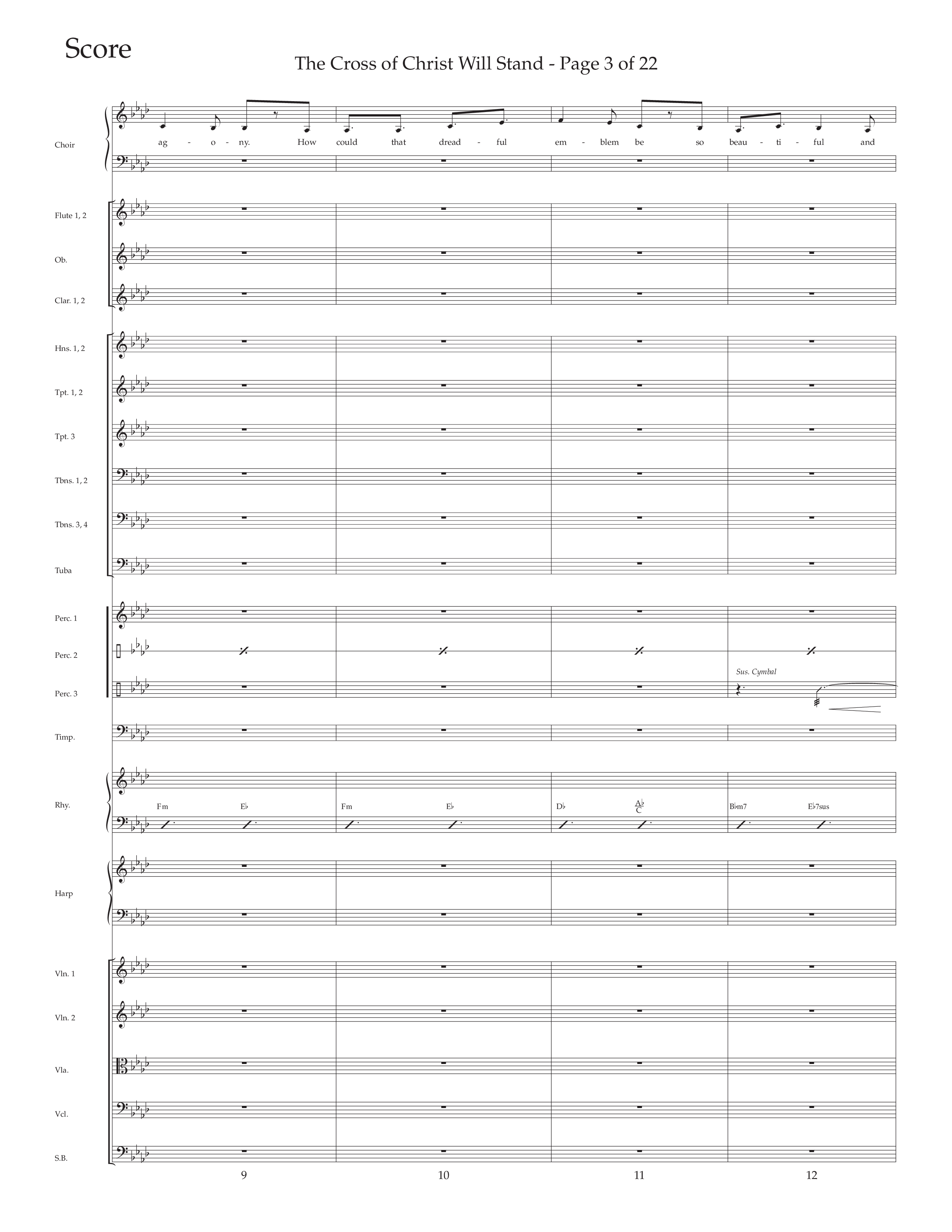 The Cross of Christ Will Stand (Choral Anthem SATB) Orchestration (Daywind Worship / Arr. Luke Gambill)