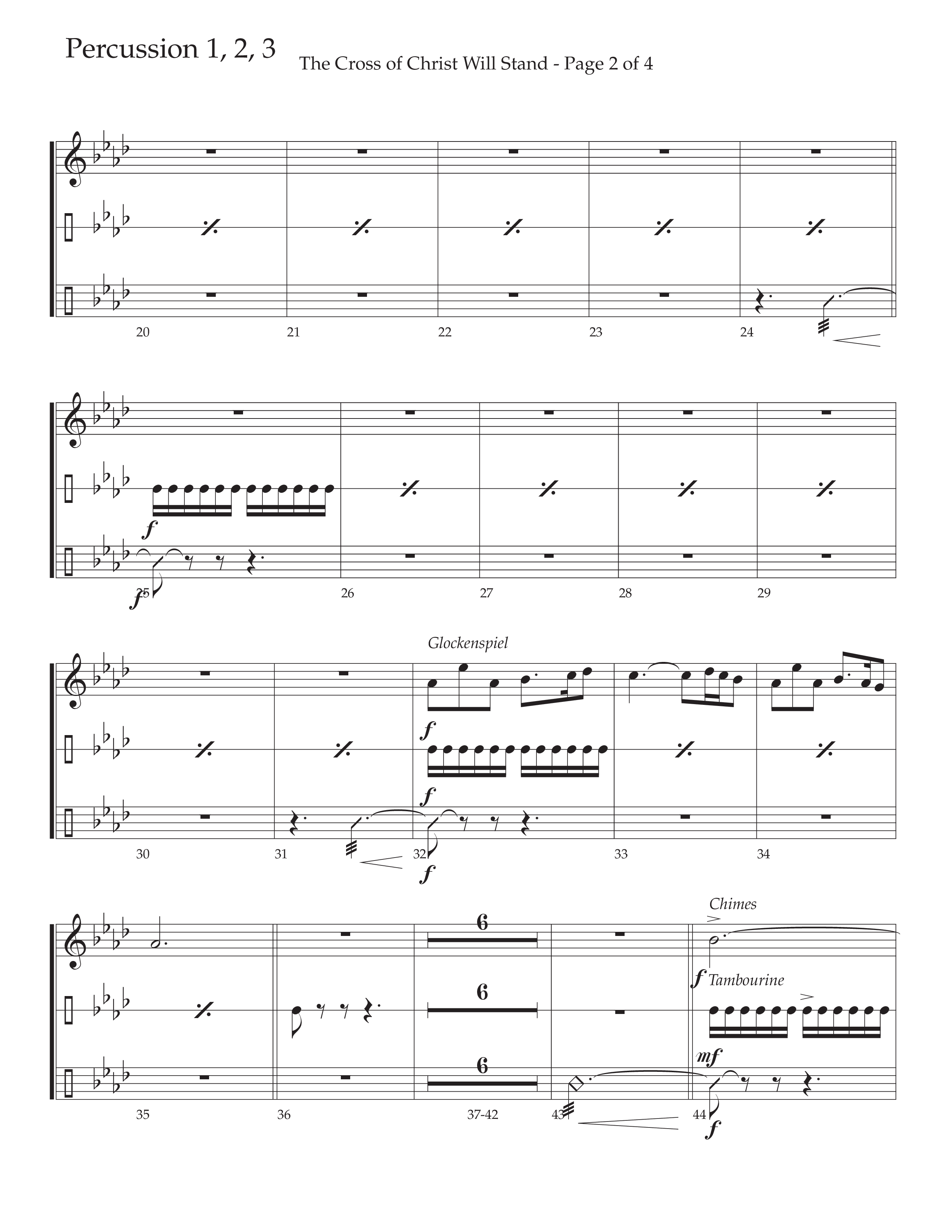 The Cross of Christ Will Stand (Choral Anthem SATB) Percussion (Daywind Worship / Arr. Luke Gambill)