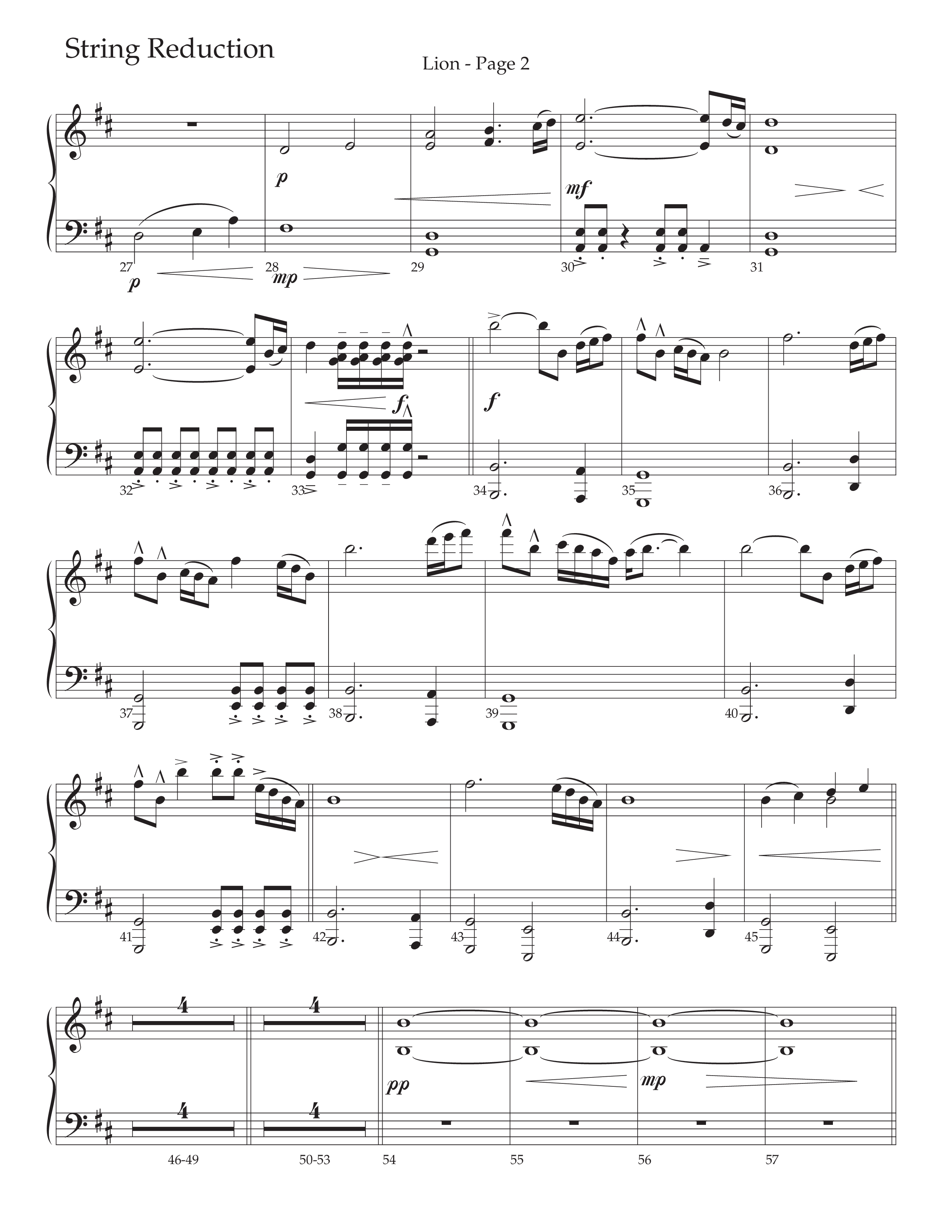 LION (Choral Anthem SATB) String Reduction (Daywind Worship / Arr. Phil Nitz)