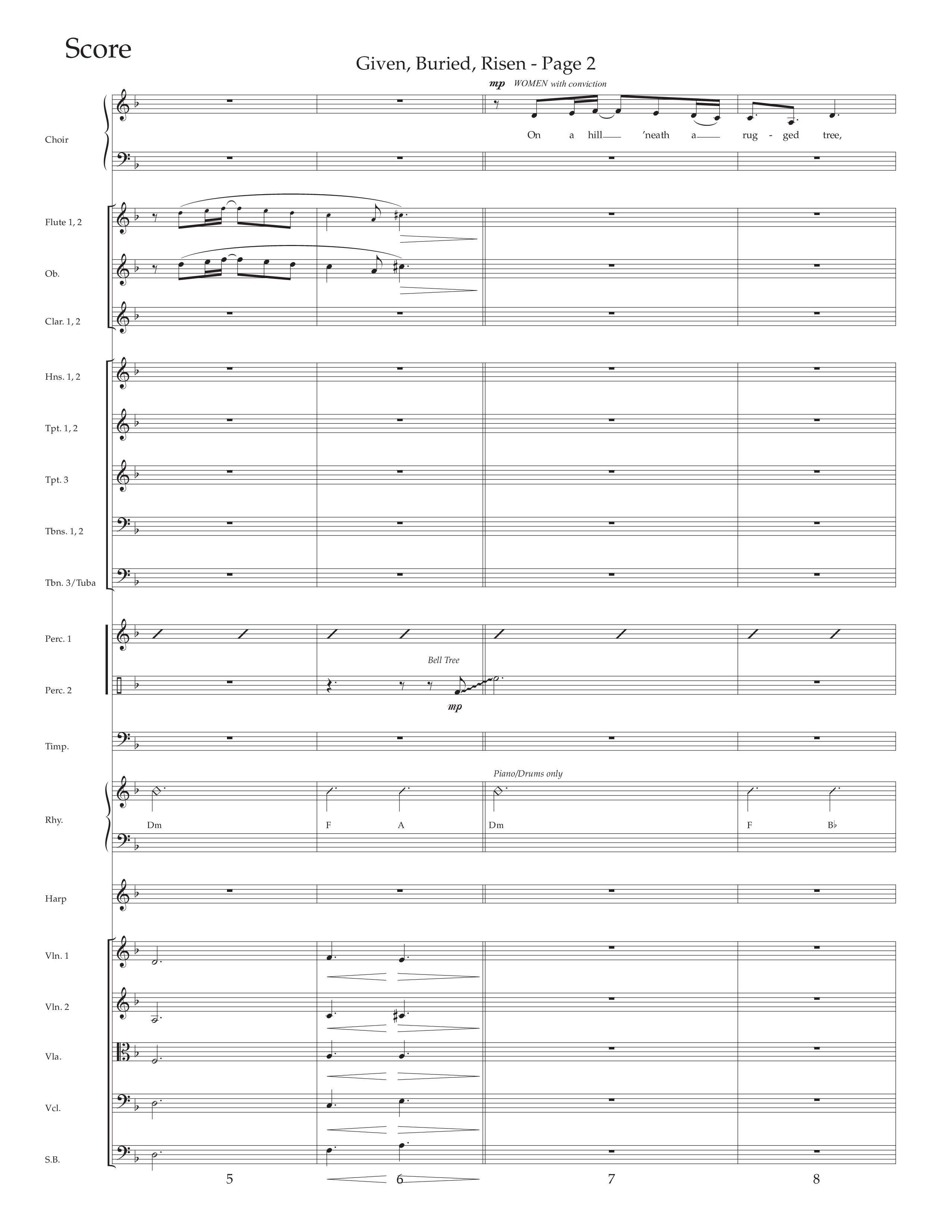 Given Buried Risen (Choral Anthem SATB) Conductor's Score (Daywind Worship / Arr. Phil Nitz)