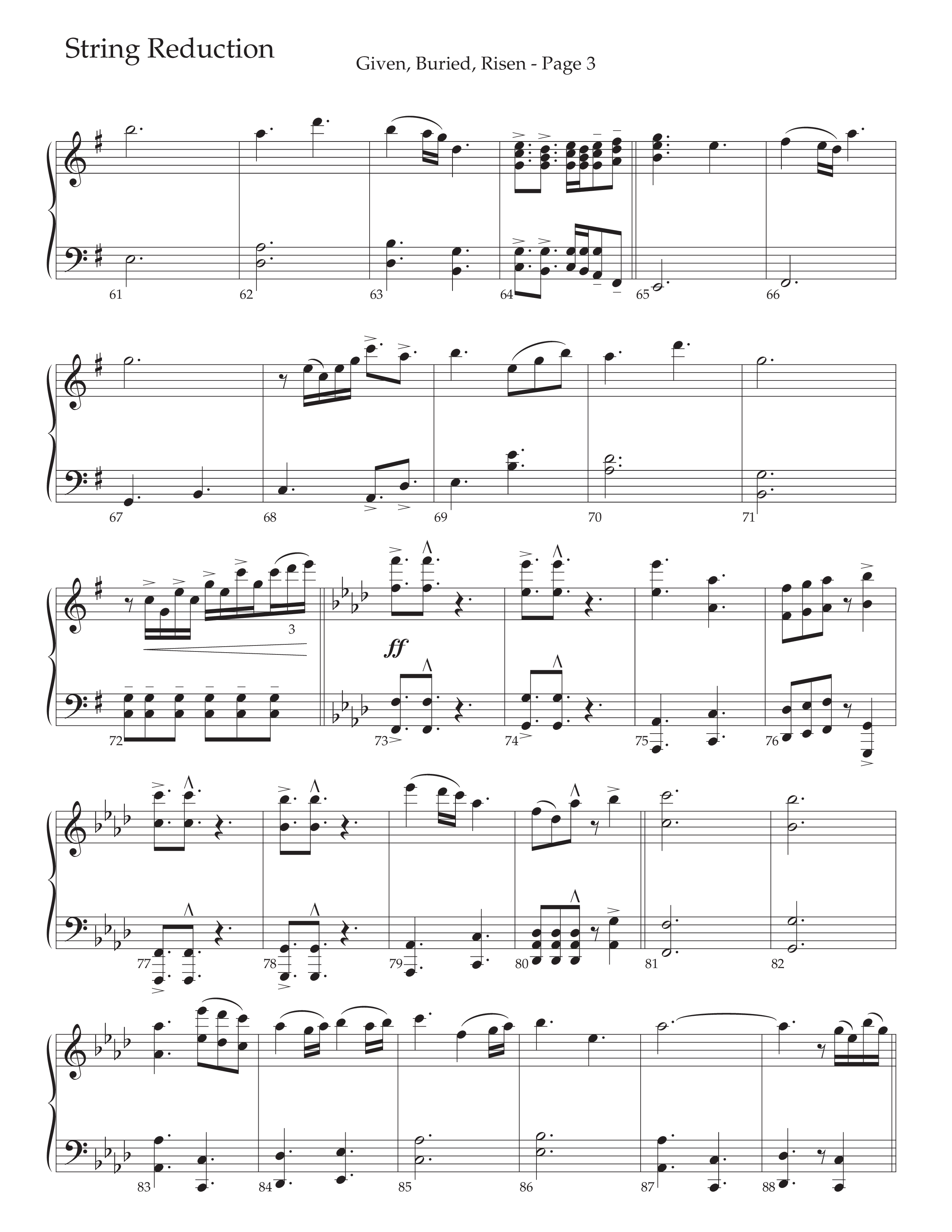 Given Buried Risen (Choral Anthem SATB) String Reduction (Daywind Worship / Arr. Phil Nitz)