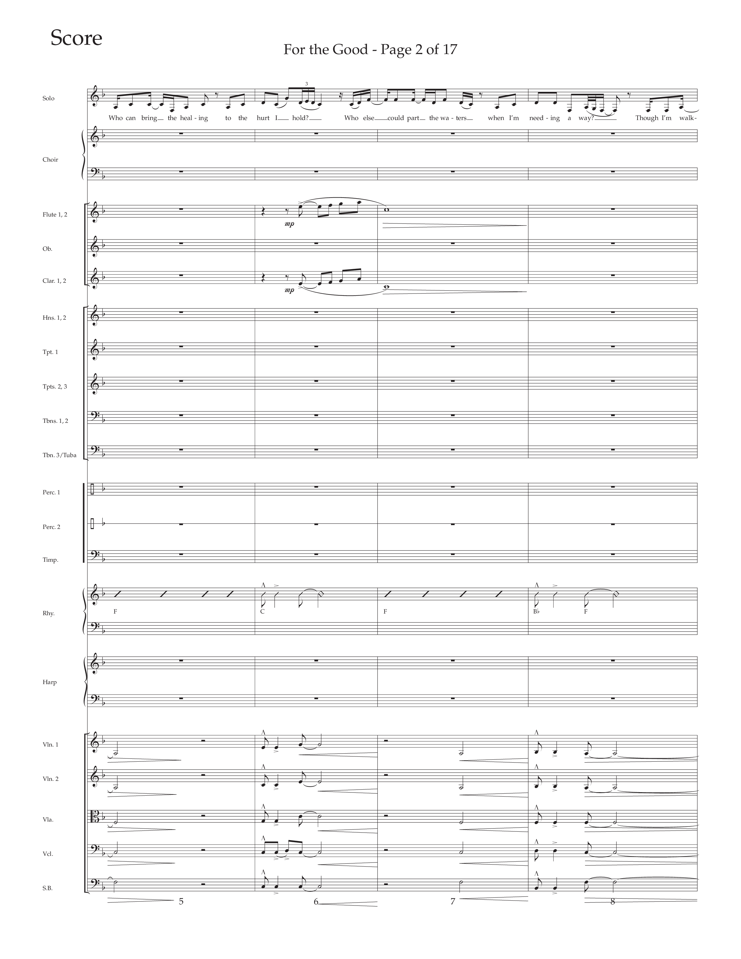 For The Good (Choral Anthem SATB) Orchestration (Daywind Worship / Arr. Daniel Semsen)