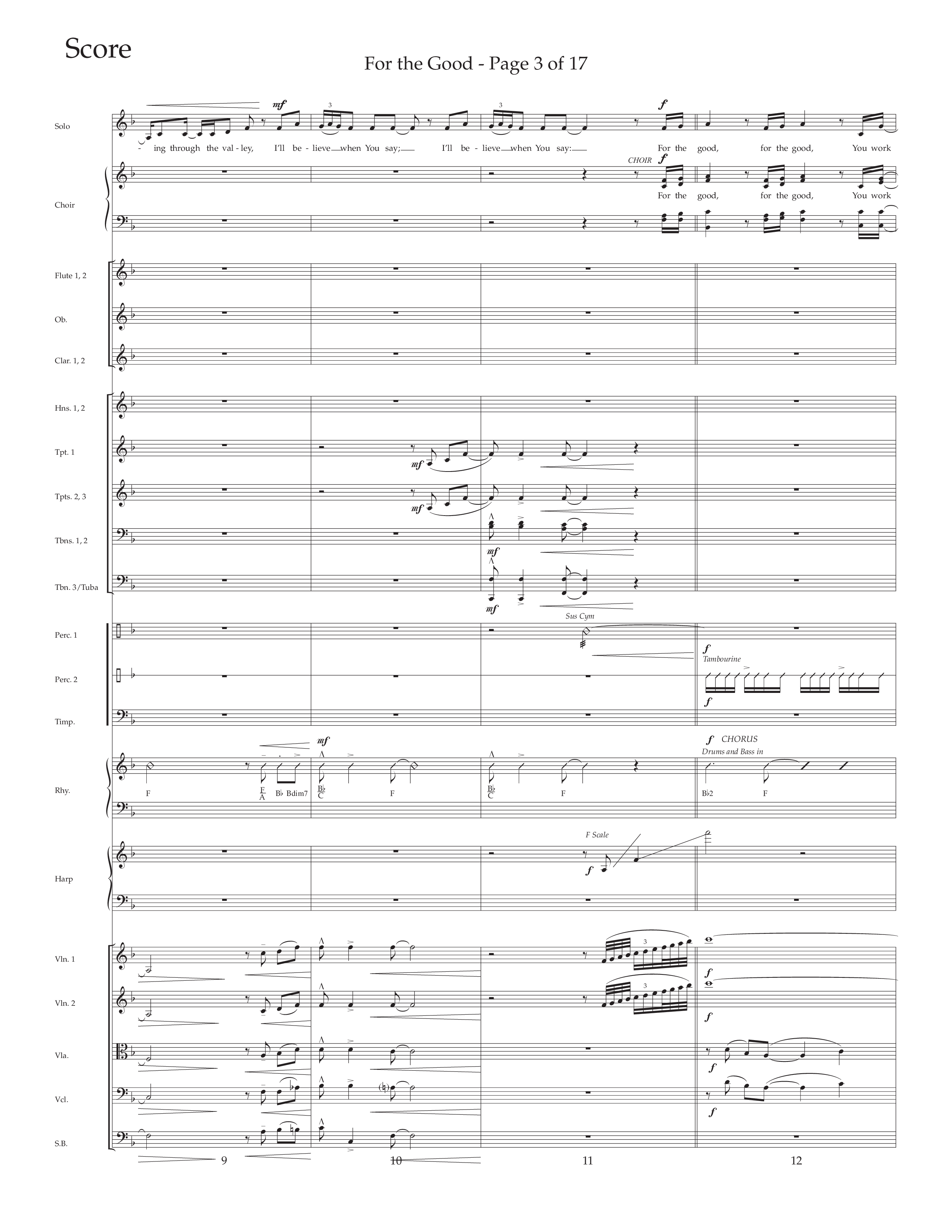 For The Good (Choral Anthem SATB) Orchestration (Daywind Worship / Arr. Daniel Semsen)