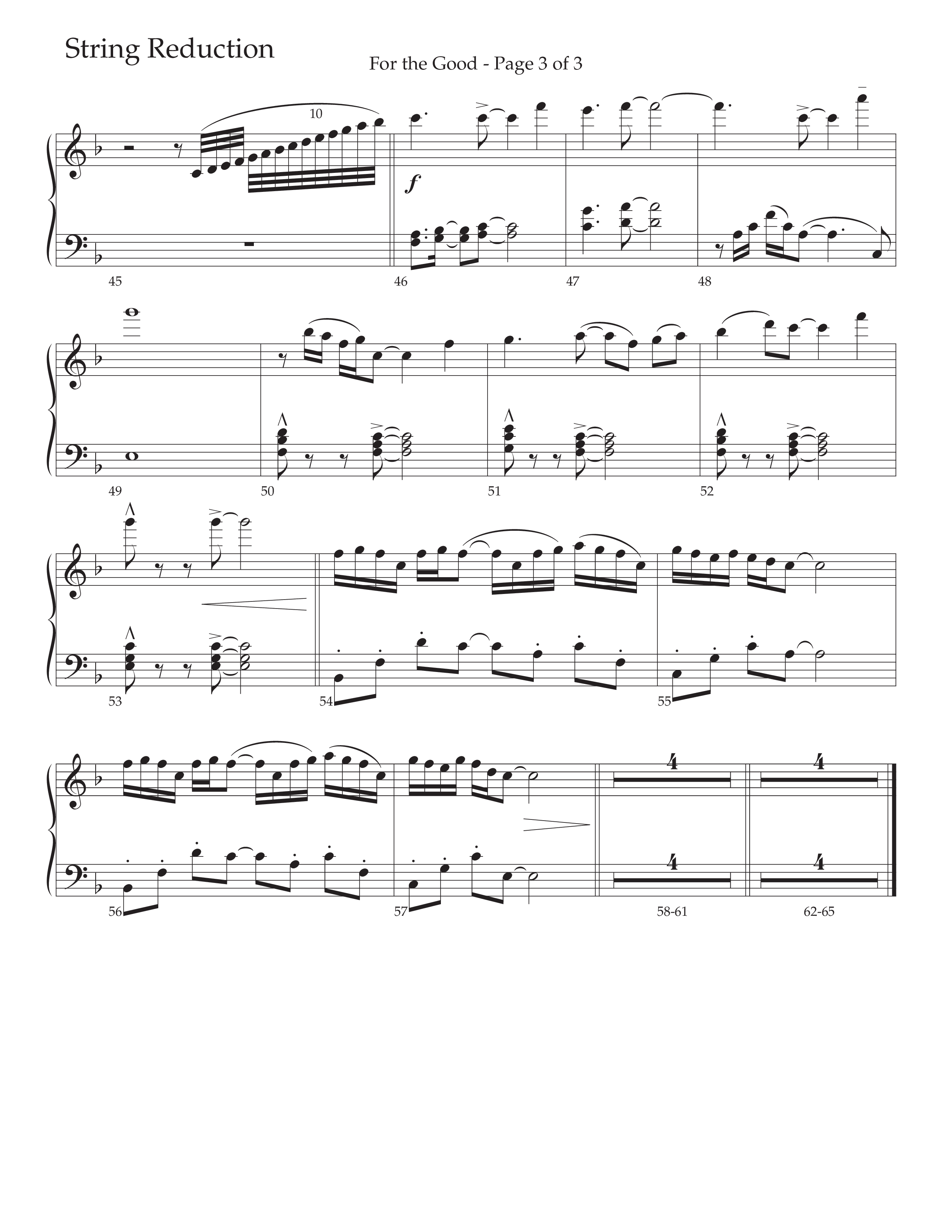 For The Good (Choral Anthem SATB) String Reduction (Daywind Worship / Arr. Daniel Semsen)