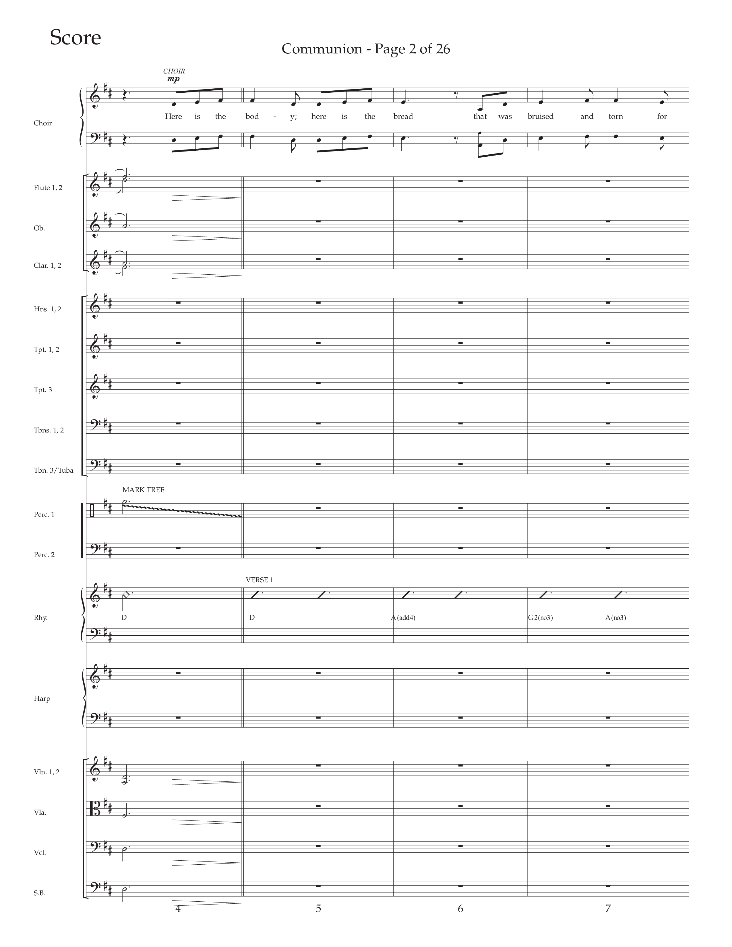 Communion (Choral Anthem SATB) Conductor's Score (Daywind Worship / Arr. Marty Hamby)