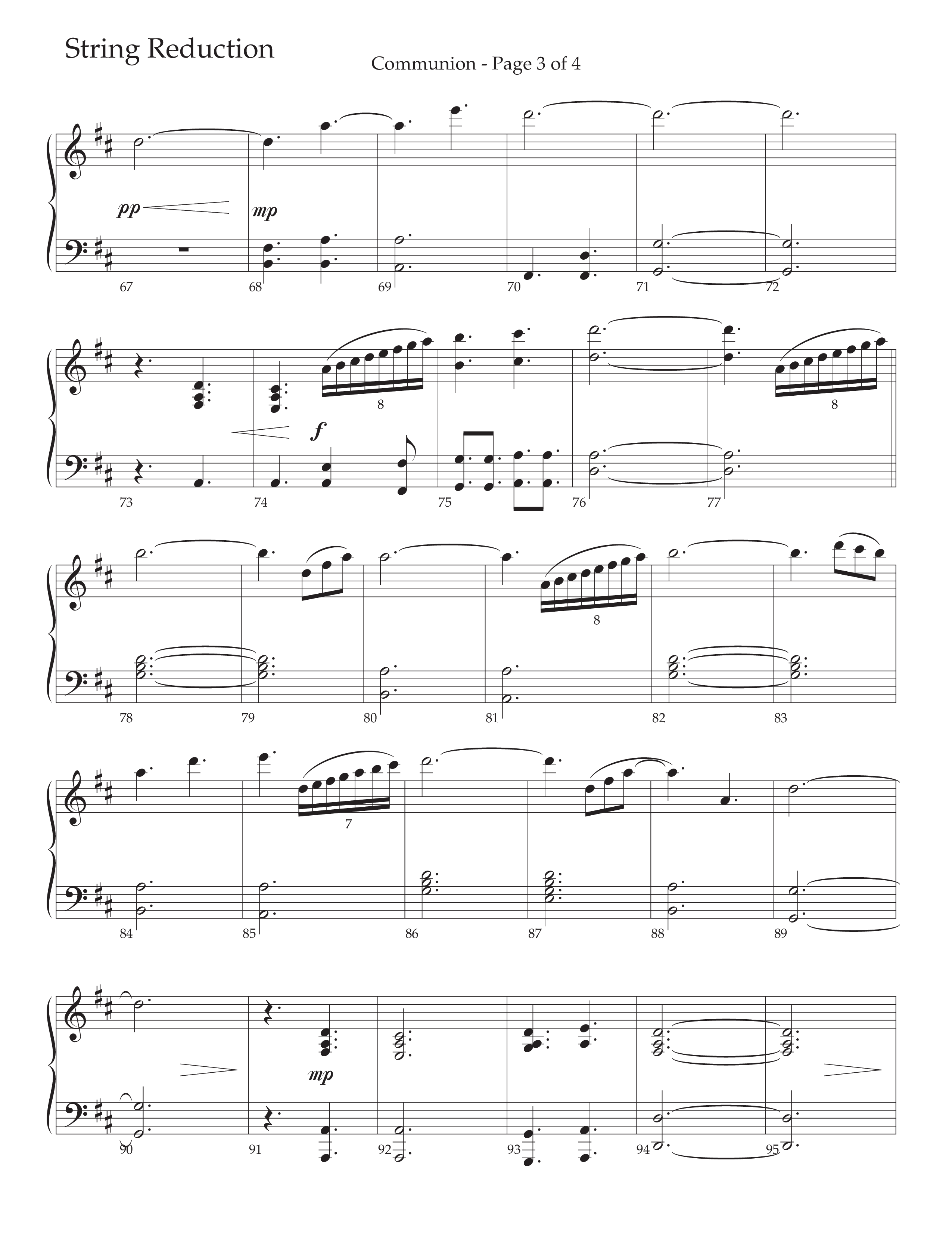 Communion (Choral Anthem SATB) String Reduction (Daywind Worship / Arr. Marty Hamby)