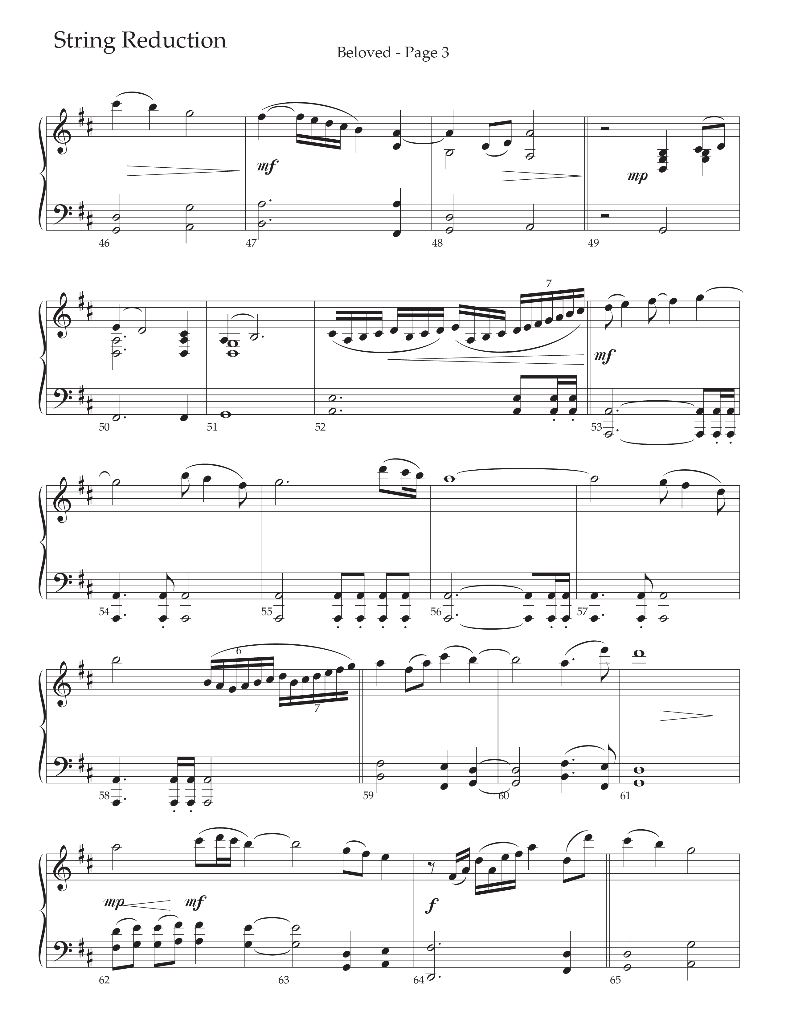 Beloved (Choral Anthem SATB) String Reduction (Daywind Worship / Arr. Russell Mauldin)