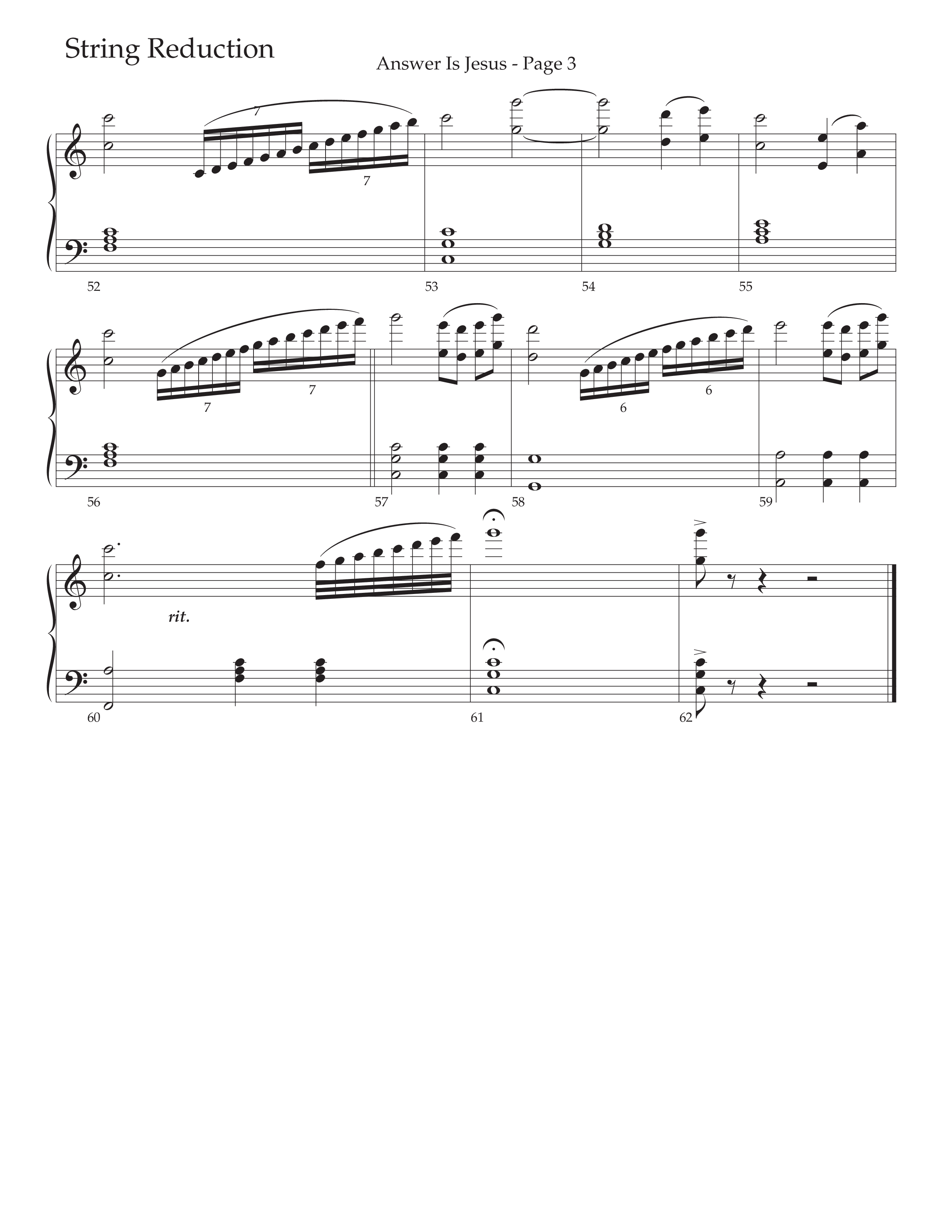 Answer Is Jesus (Choral Anthem SATB) String Reduction (Daywind Worship / Arr. Marty Hamby)