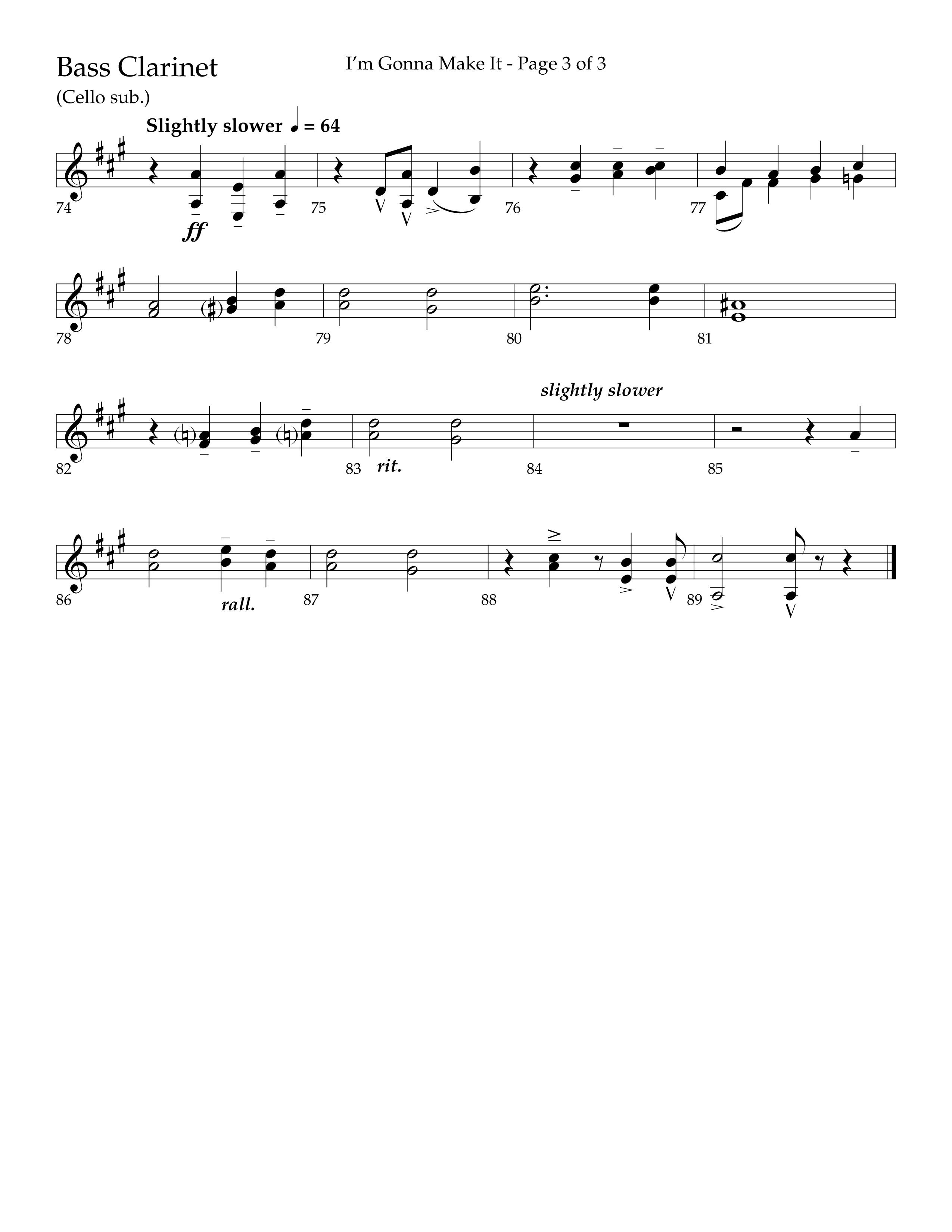 I'm Gonna Make It (Choral Anthem SATB) Bass Clarinet (Lifeway Choral / Arr. J. Daniel Smith)