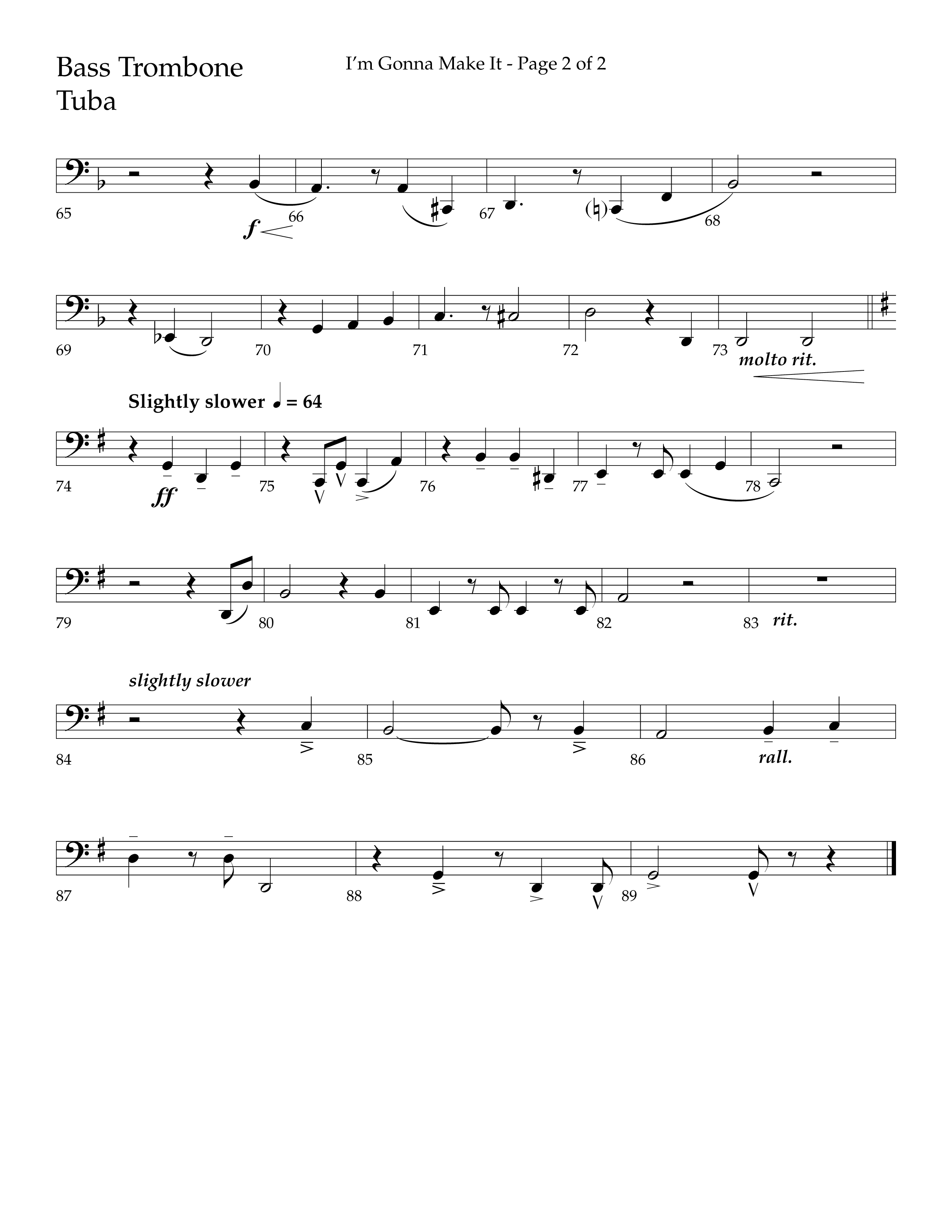 I'm Gonna Make It (Choral Anthem SATB) Orchestration (Lifeway Choral / Arr. J. Daniel Smith)