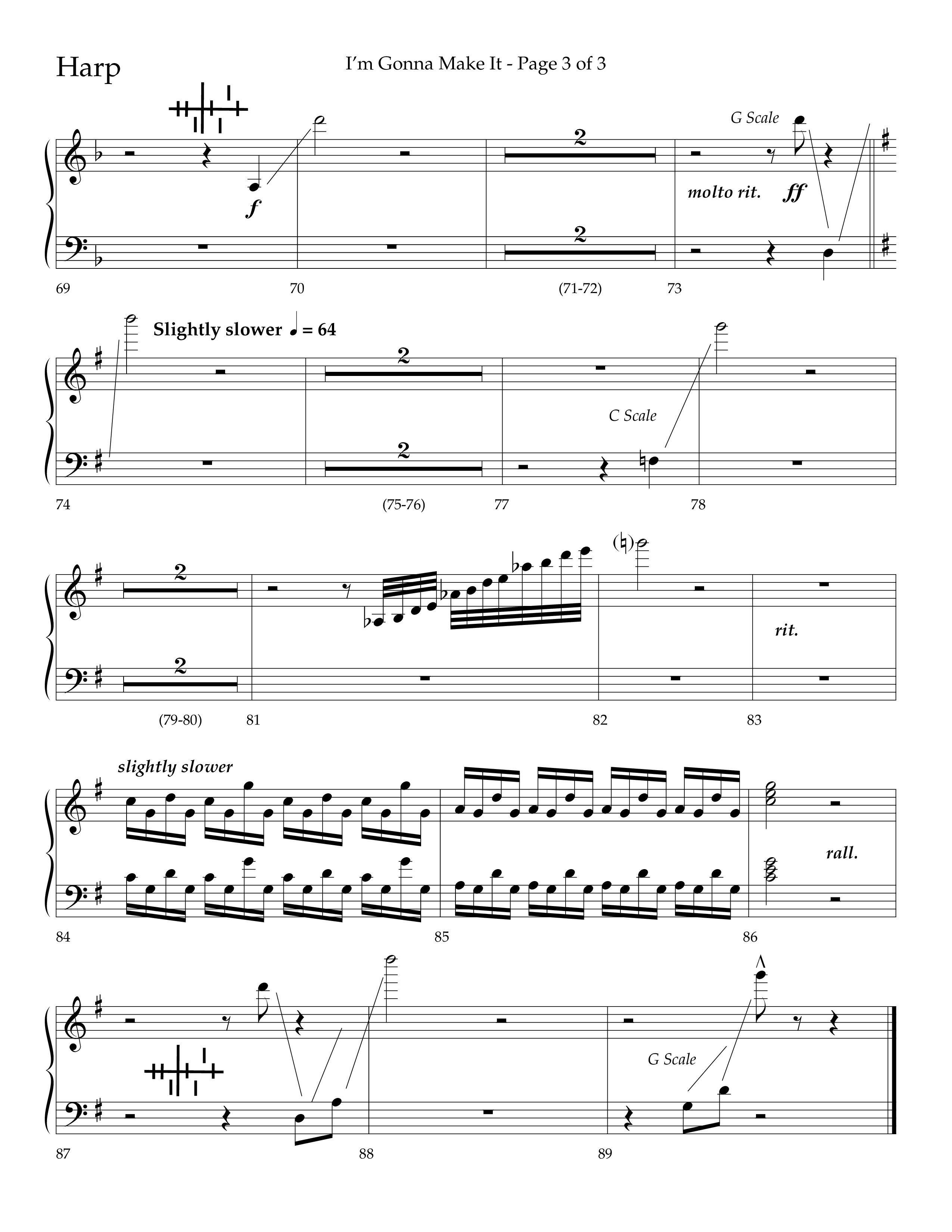 I'm Gonna Make It (Choral Anthem SATB) Harp (Lifeway Choral / Arr. J. Daniel Smith)