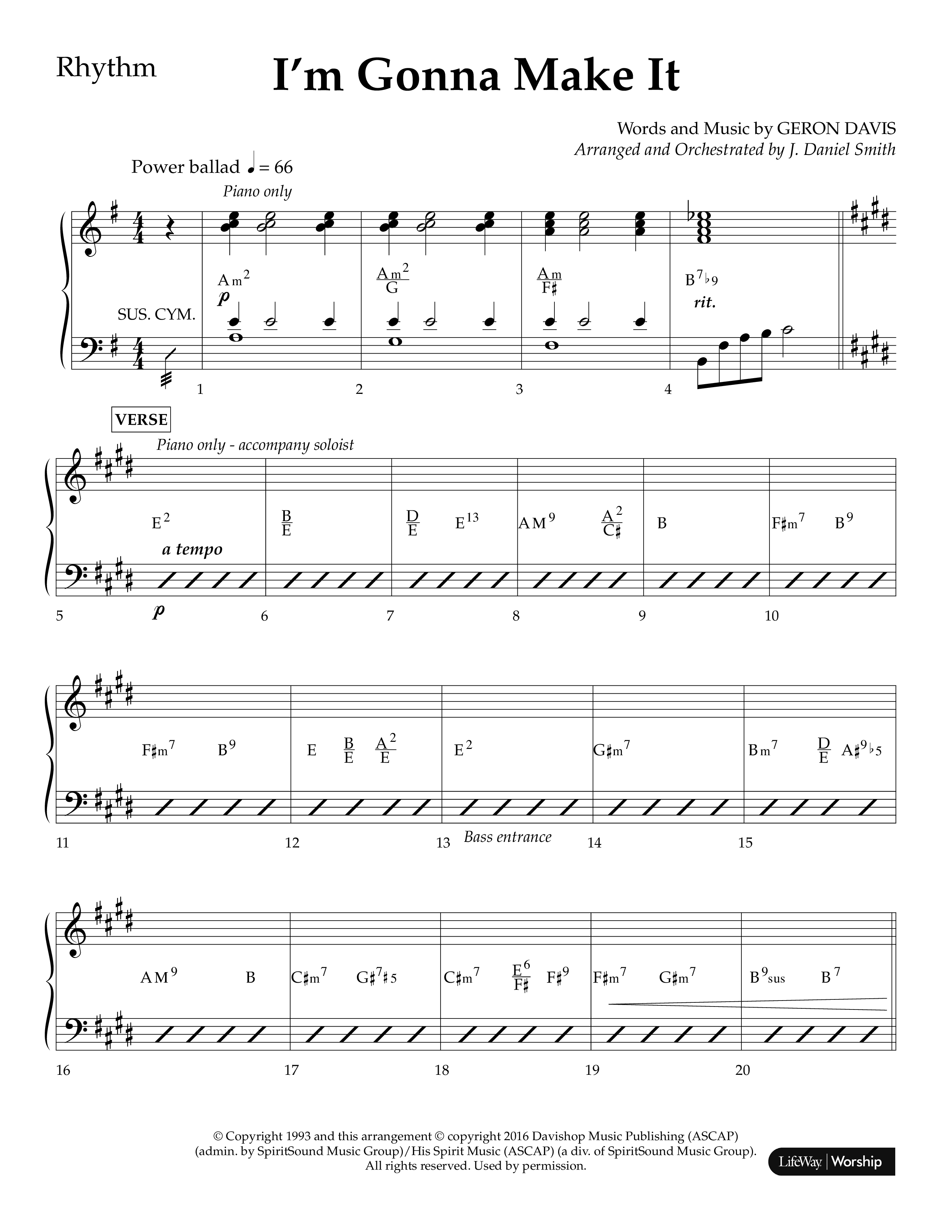 I'm Gonna Make It (Choral Anthem SATB) Lead Melody & Rhythm (Lifeway Choral / Arr. J. Daniel Smith)