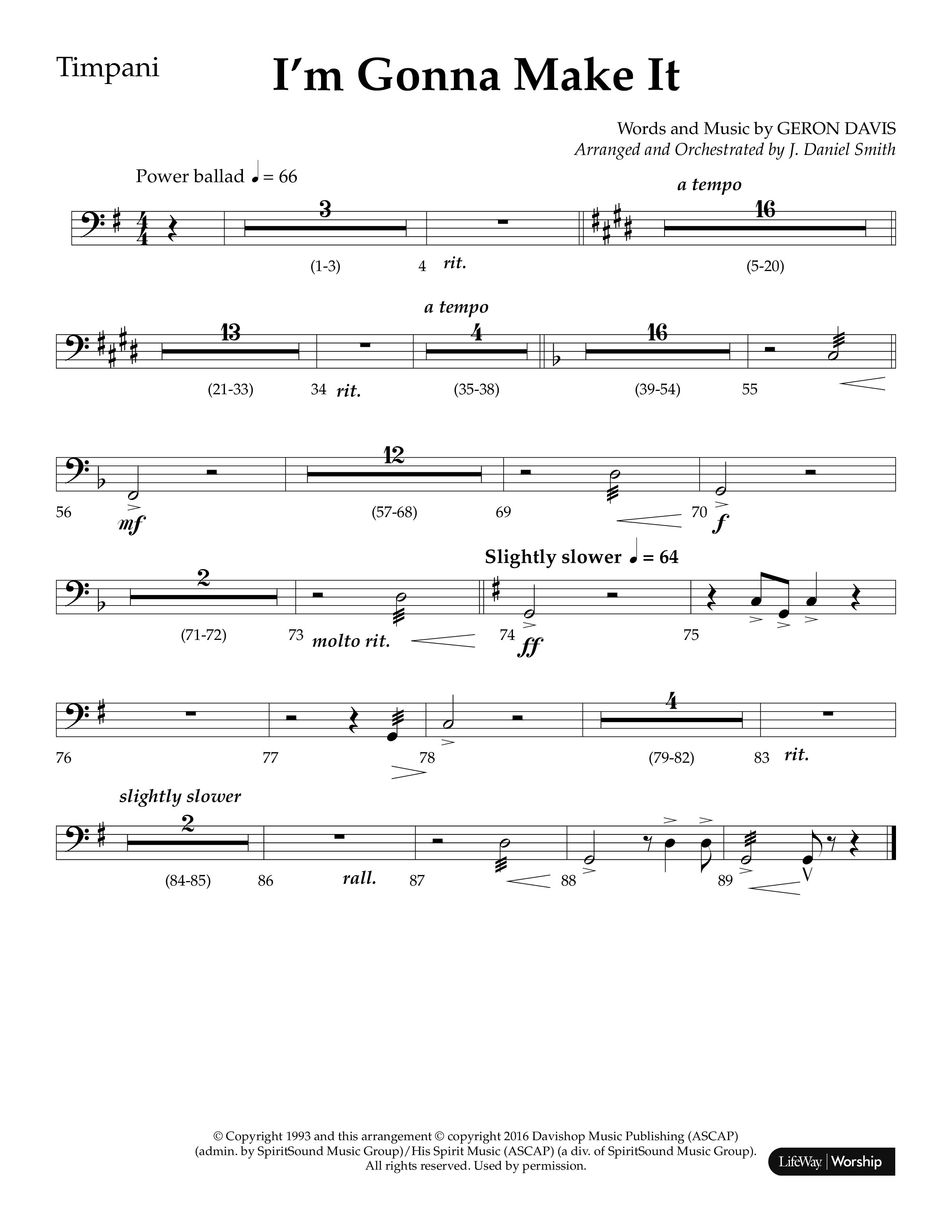 I'm Gonna Make It (Choral Anthem SATB) Timpani (Lifeway Choral / Arr. J. Daniel Smith)