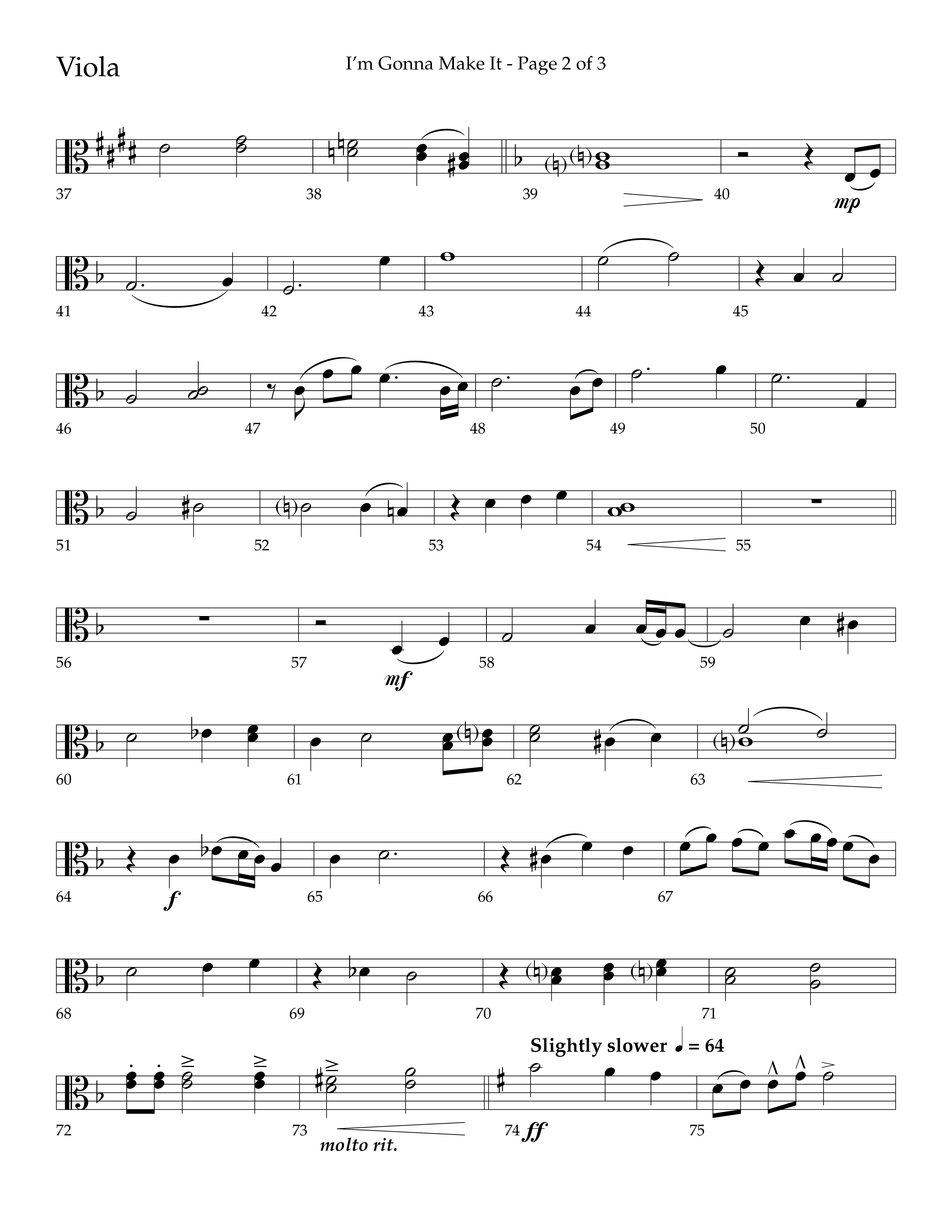 I'm Gonna Make It (Choral Anthem SATB) Viola (Lifeway Choral / Arr. J. Daniel Smith)