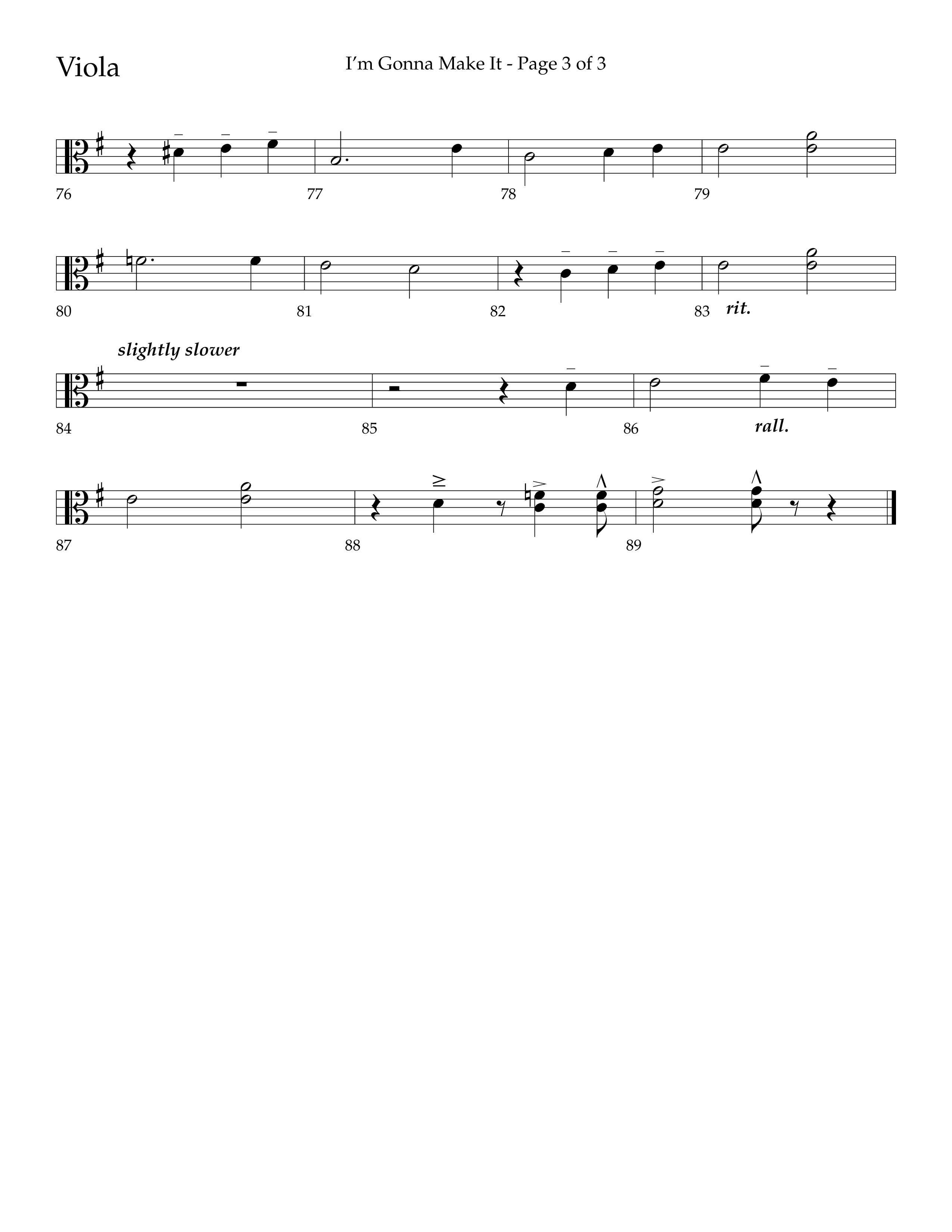 I'm Gonna Make It (Choral Anthem SATB) Viola (Lifeway Choral / Arr. J. Daniel Smith)